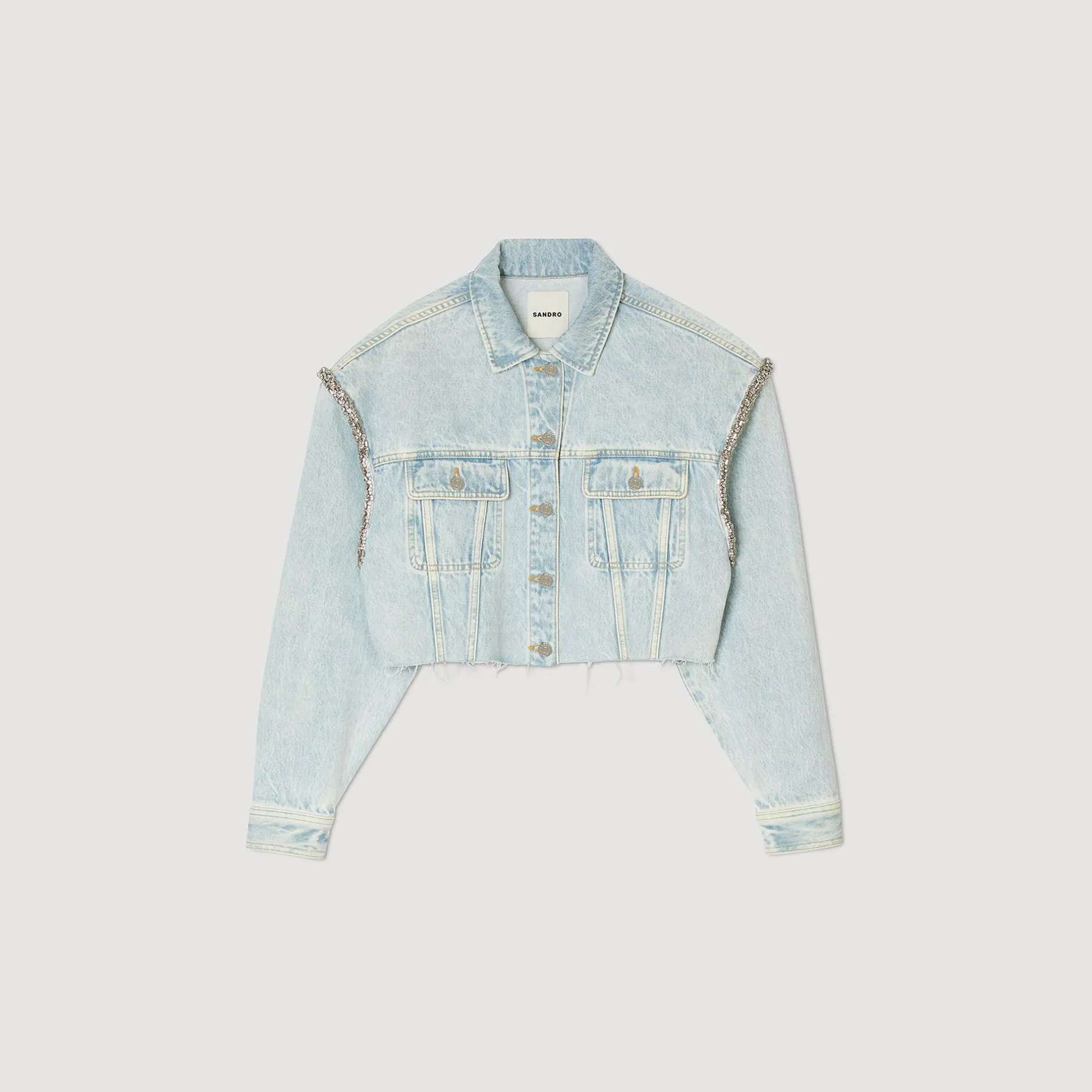 Femme SANDRO Blouson Court En Denim