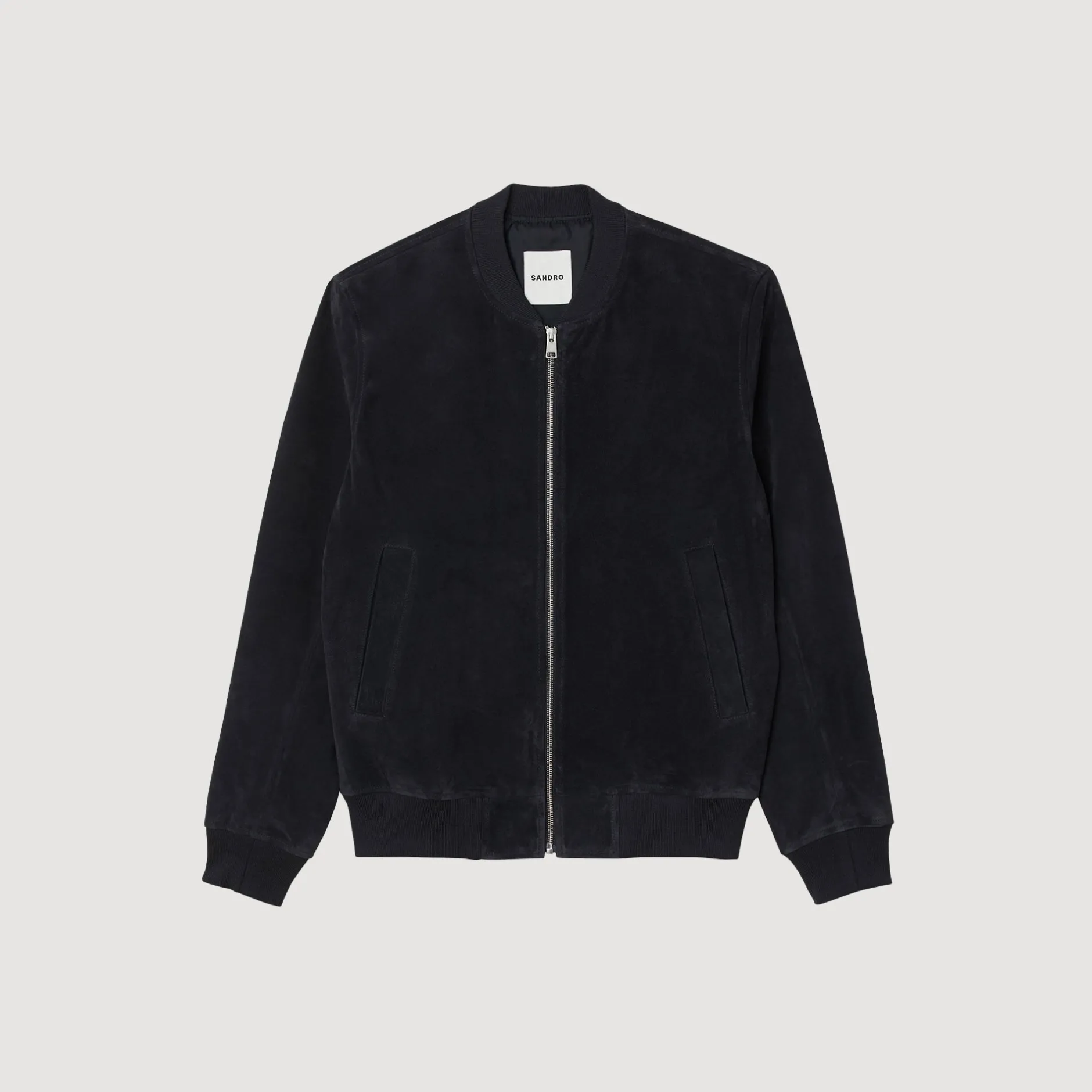 Homme SANDRO Blouson En Cuir Suédé