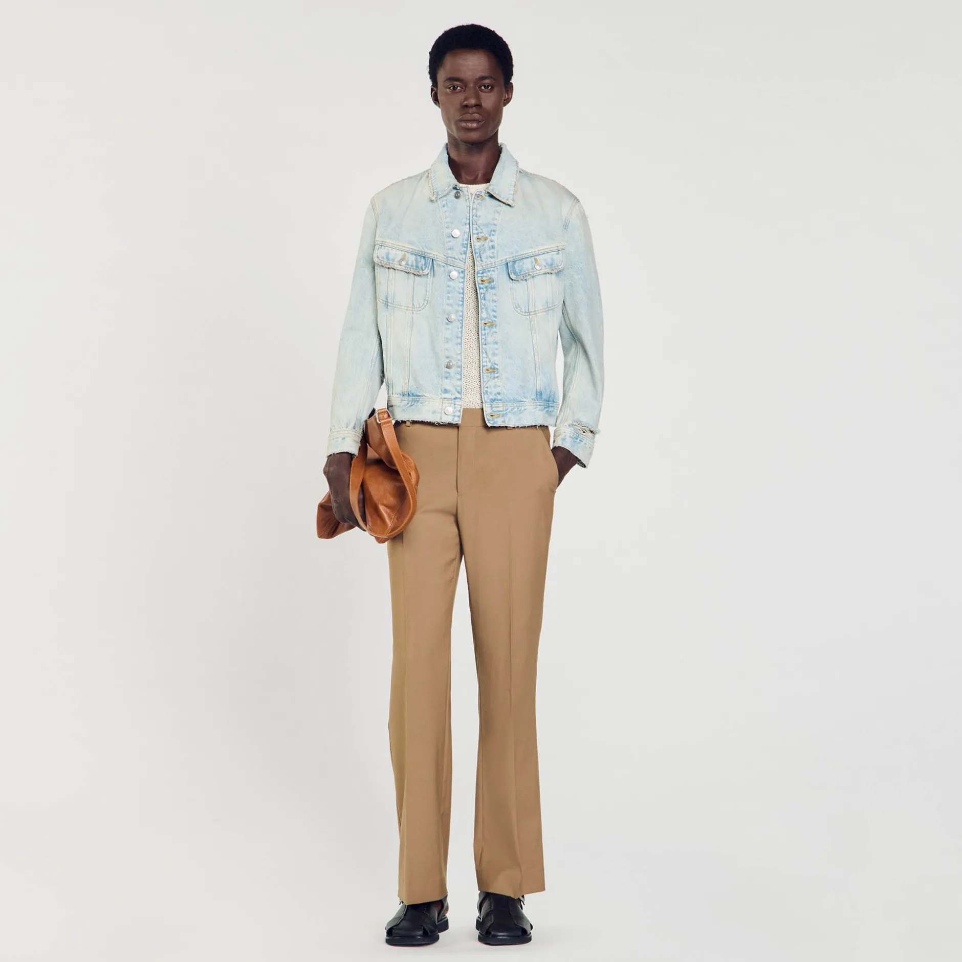 Homme SANDRO Blouson En Délavé