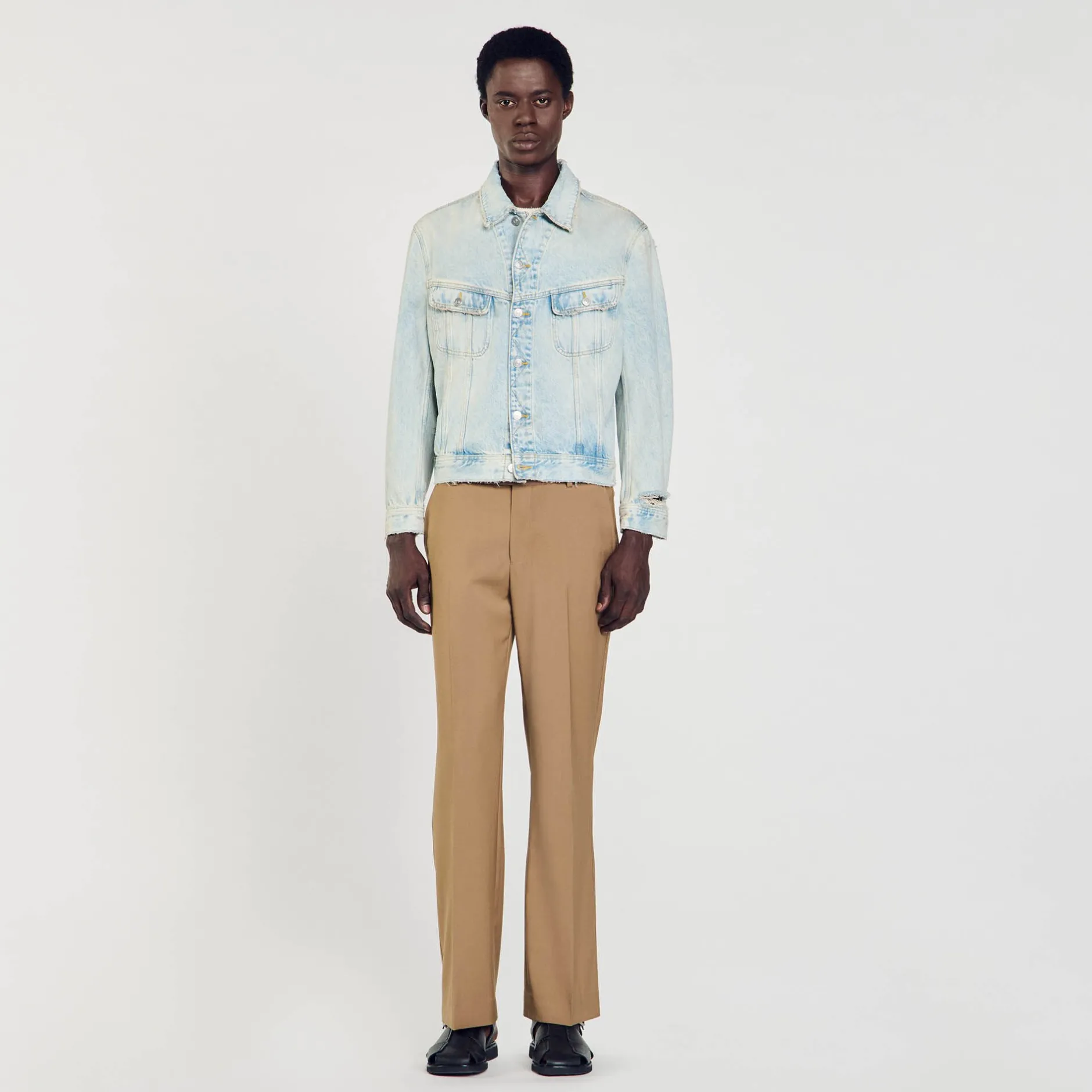 Homme SANDRO Blouson En Délavé