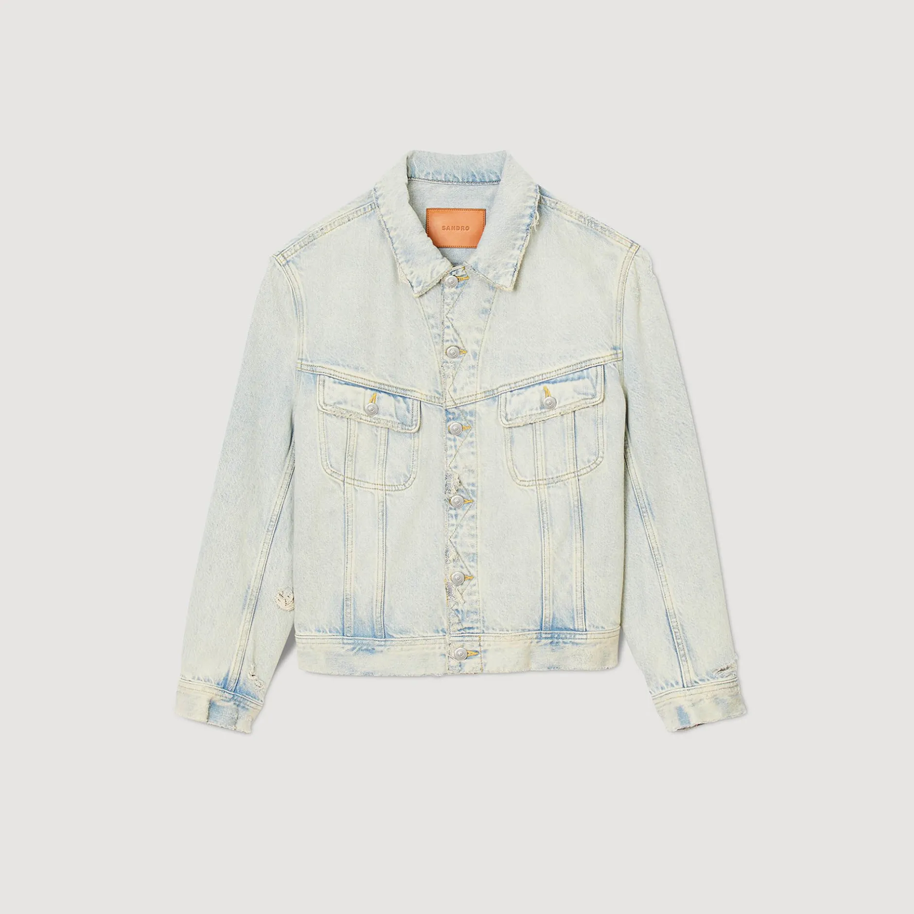 Homme SANDRO Blouson En Délavé