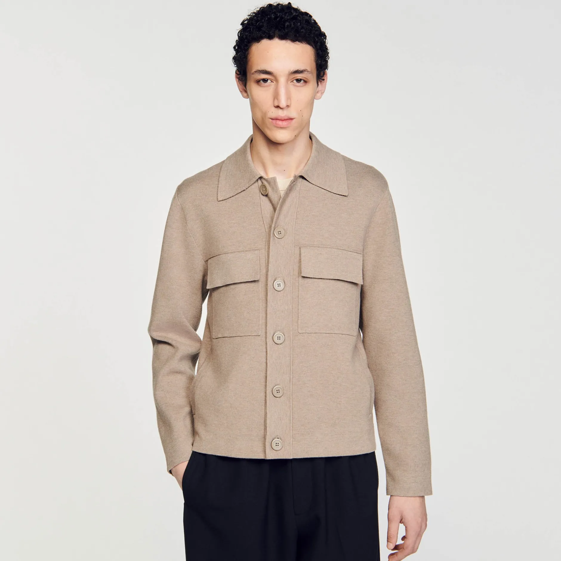 Homme SANDRO Blouson En Maille