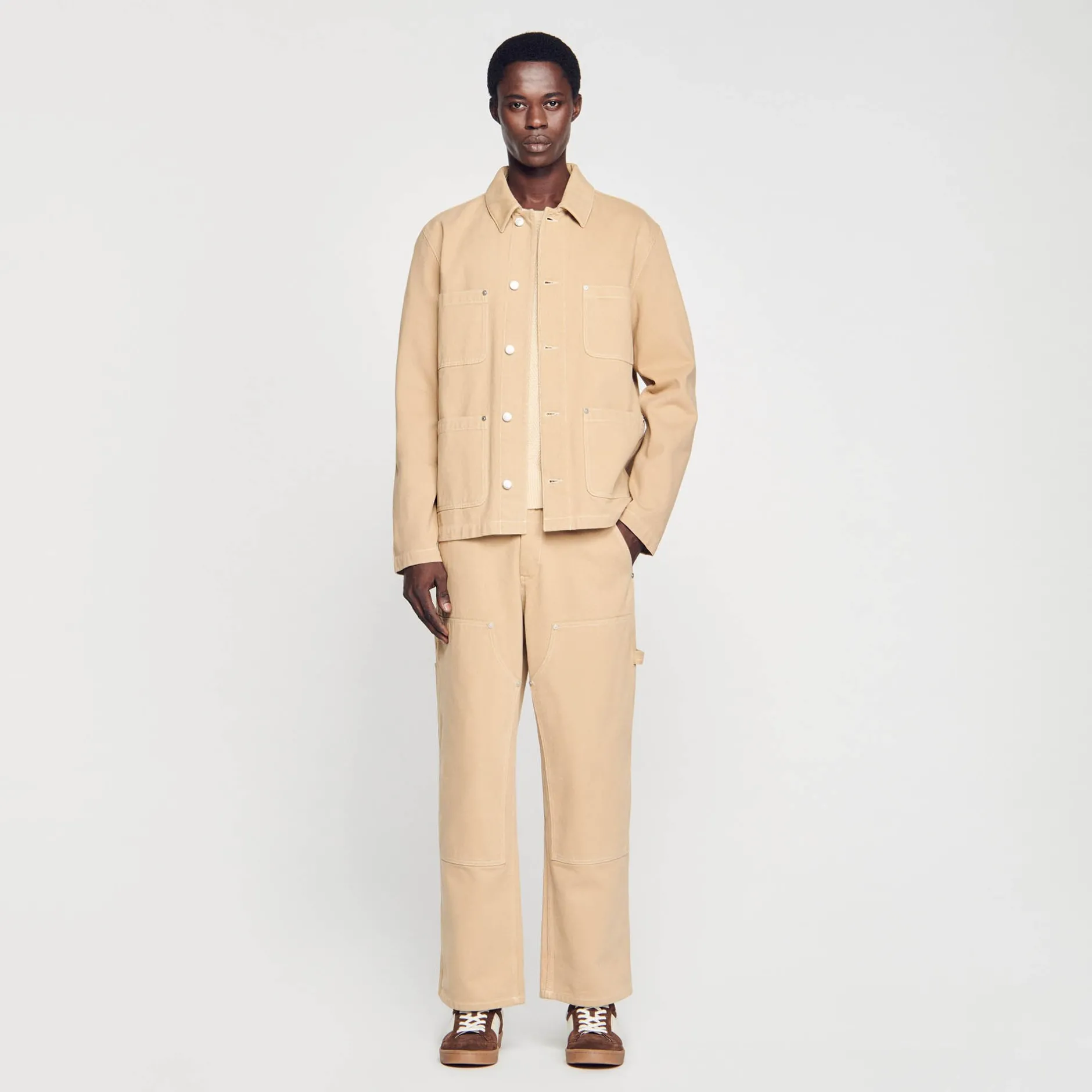 Homme SANDRO Blouson Worker En Denim