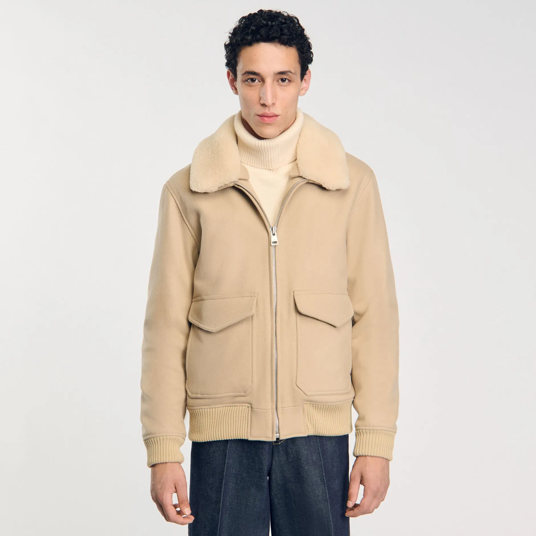 Homme SANDRO Blouson Zippé