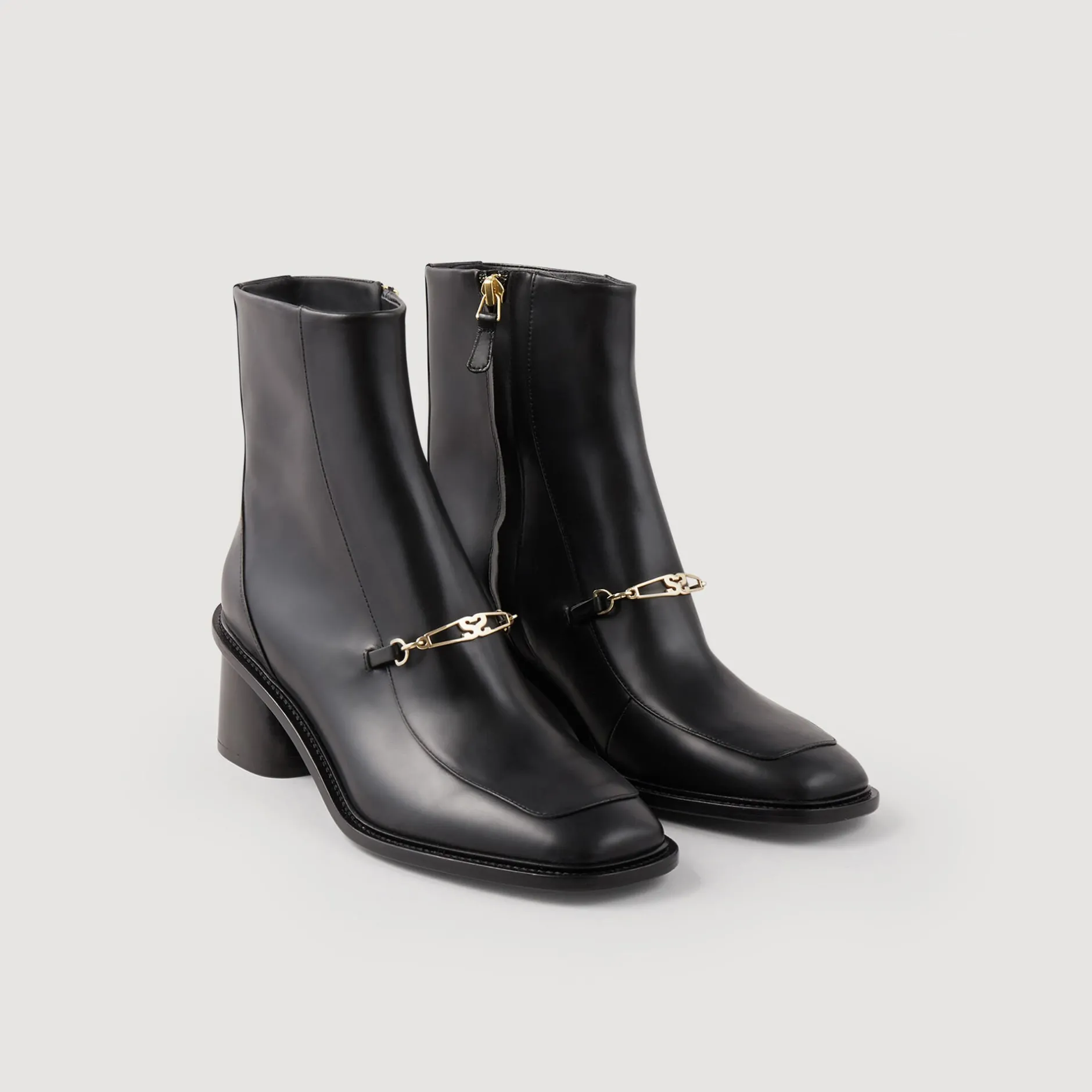 Femme SANDRO Bottines En Cuir