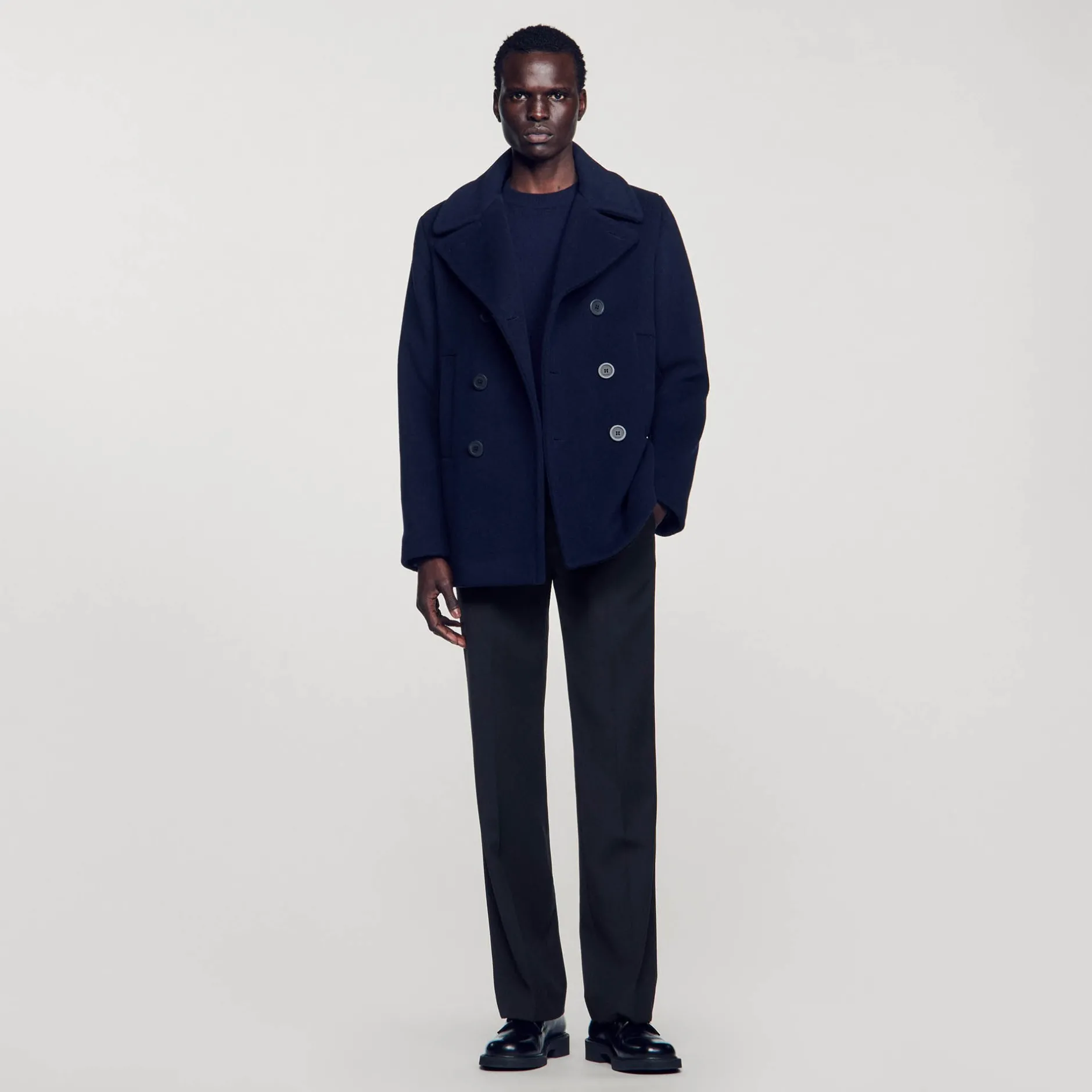 Homme SANDRO Caban En Laine