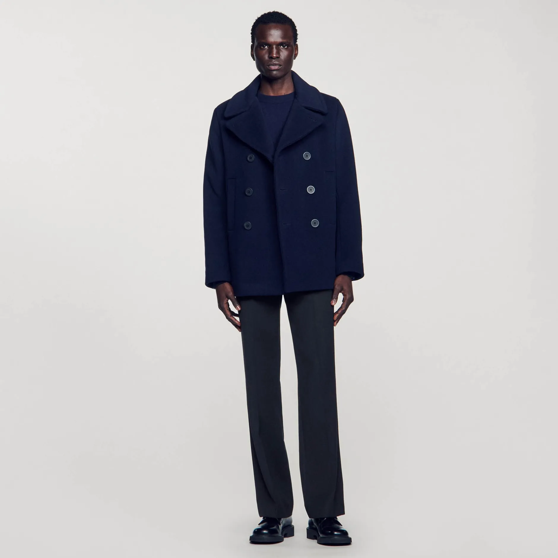 Homme SANDRO Caban En Laine