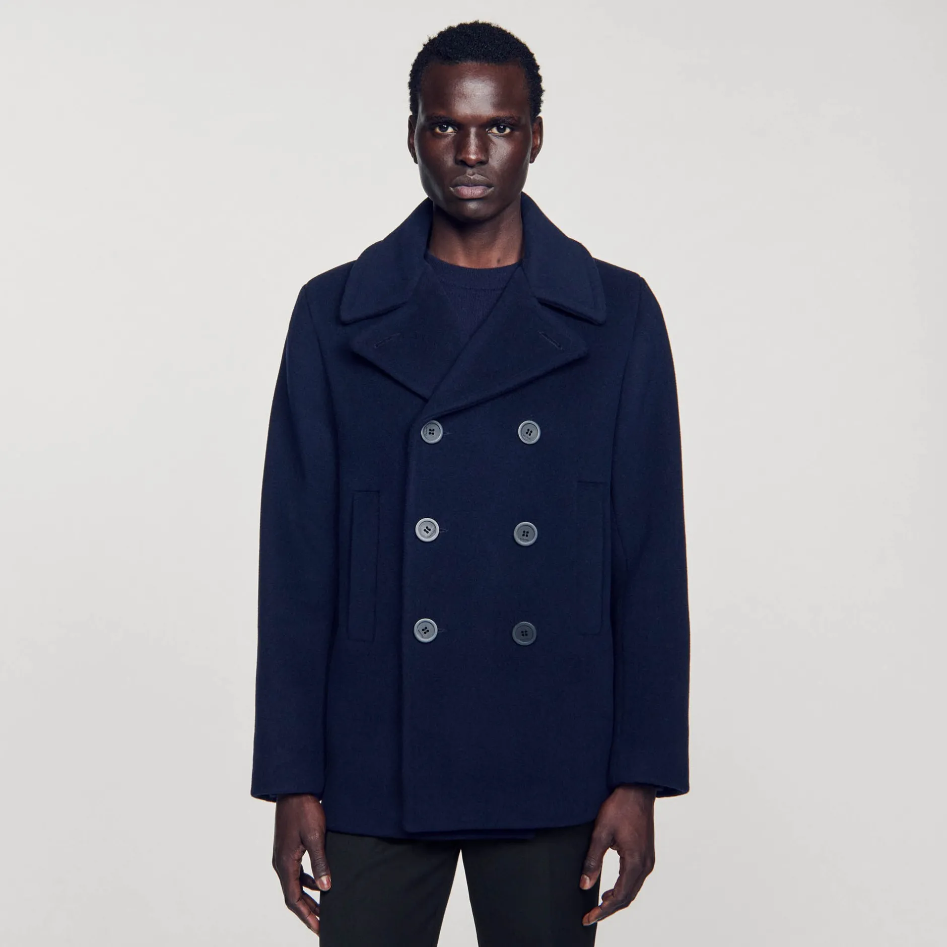 Homme SANDRO Caban En Laine