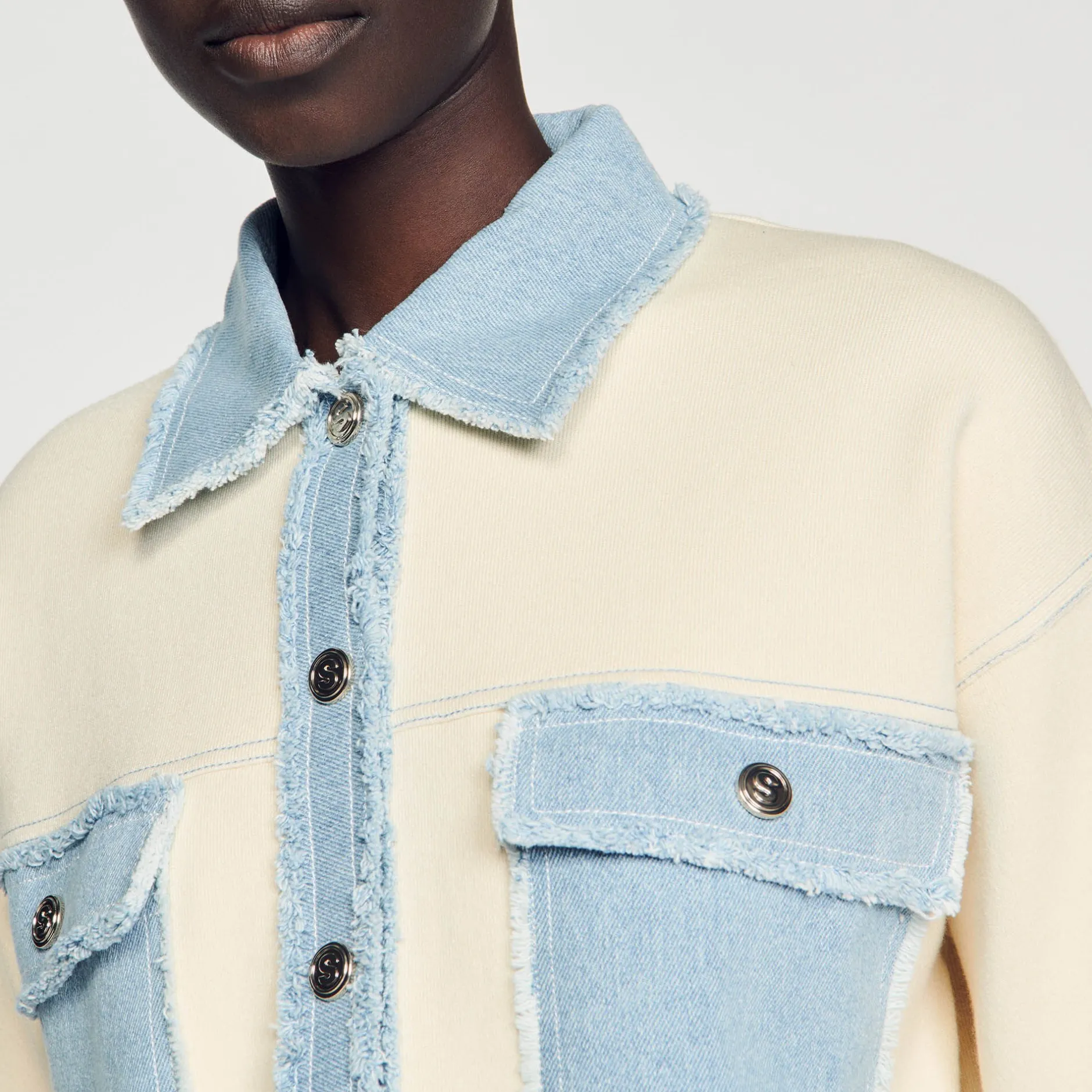 Femme SANDRO Cardicoat Oversize Bimatières