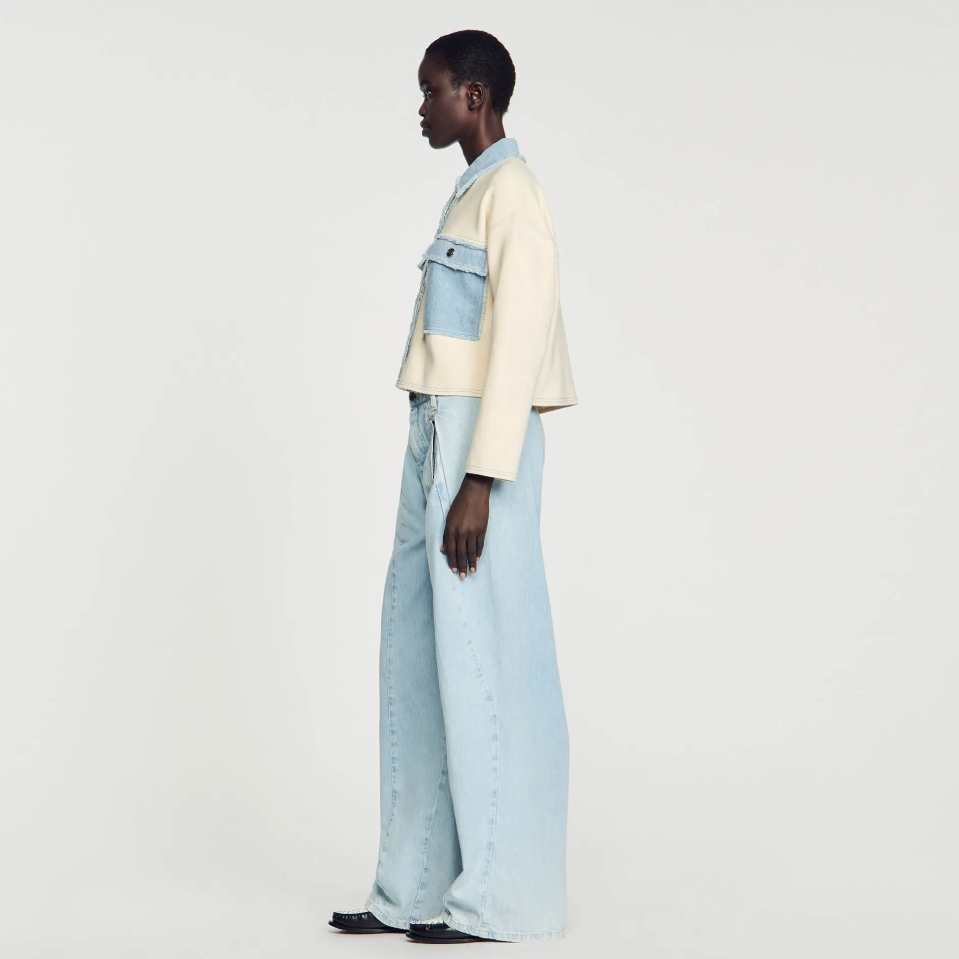 Femme SANDRO Cardicoat Oversize Bimatières