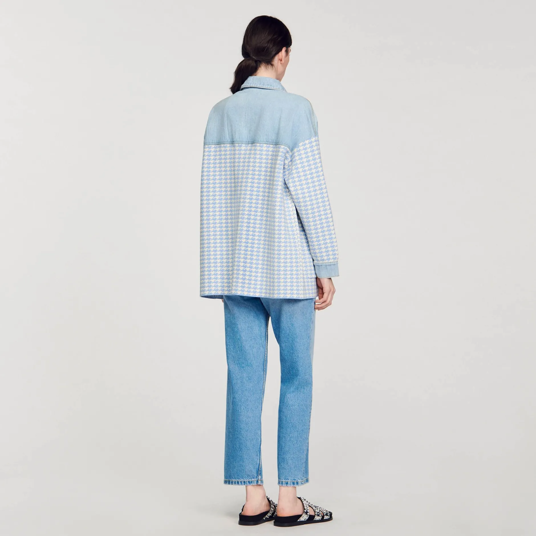Femme SANDRO Cardicoat Pied-de-poule