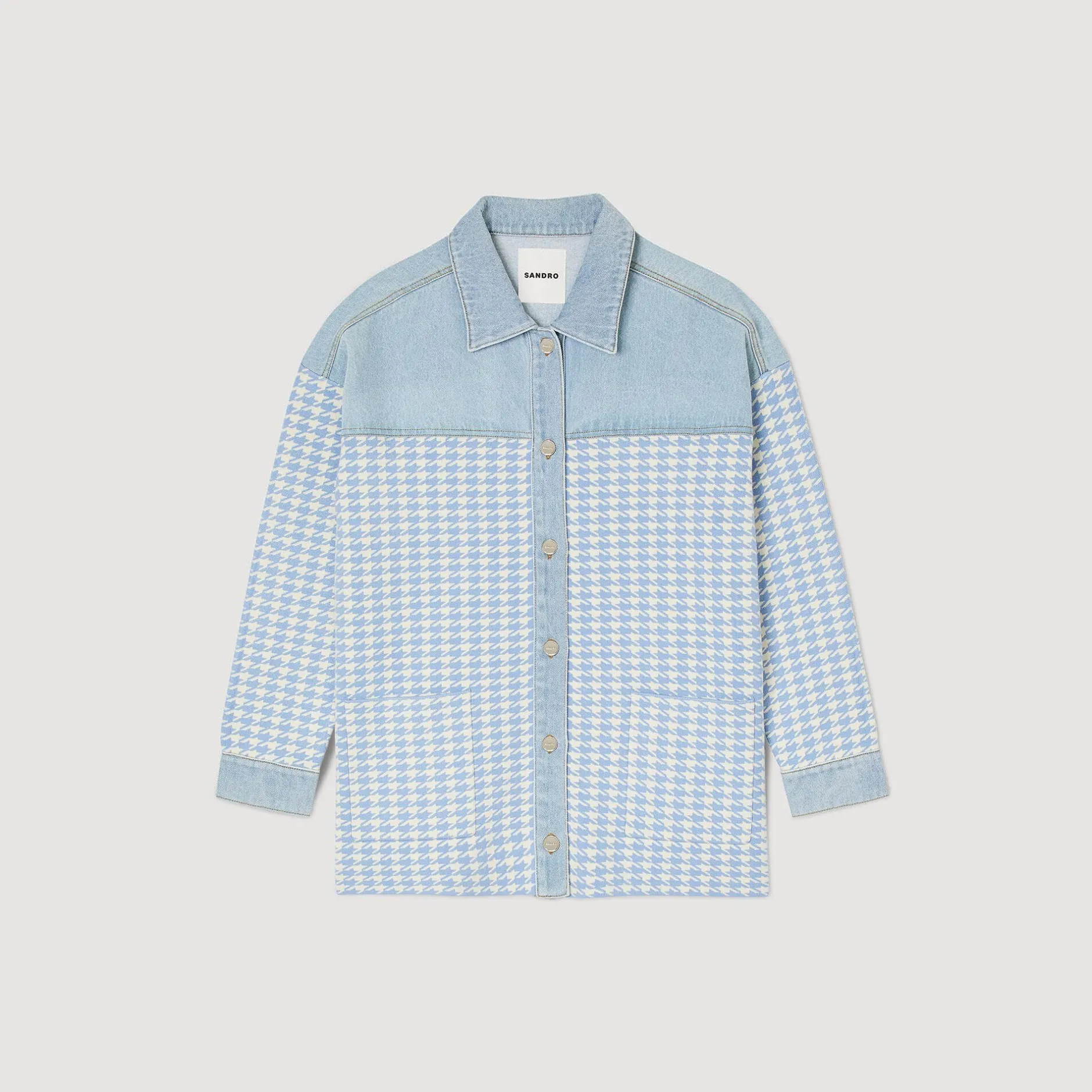 Femme SANDRO Cardicoat Pied-de-poule