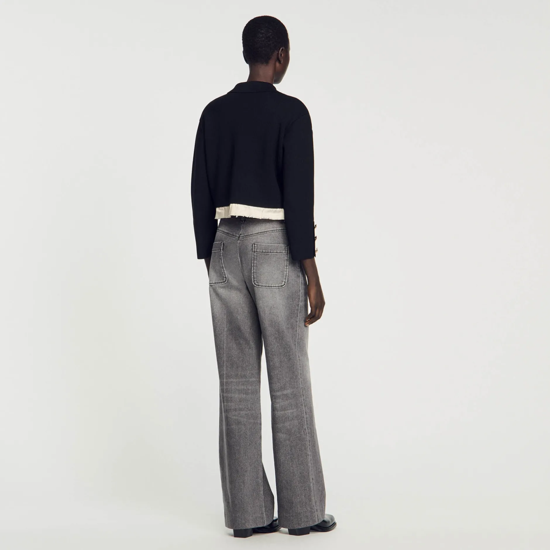 Femme SANDRO Cardigan à Col Chemise