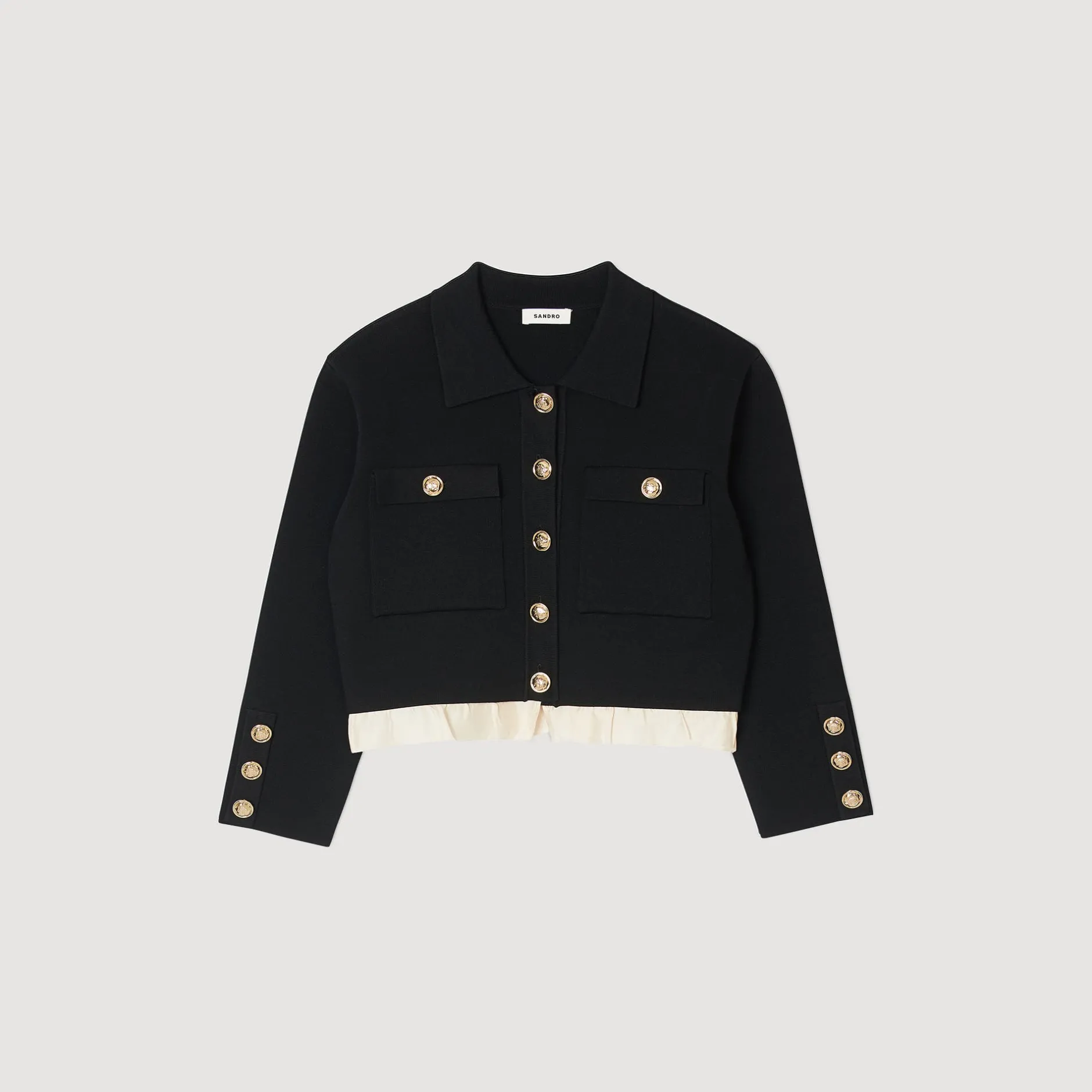 Femme SANDRO Cardigan à Col Chemise