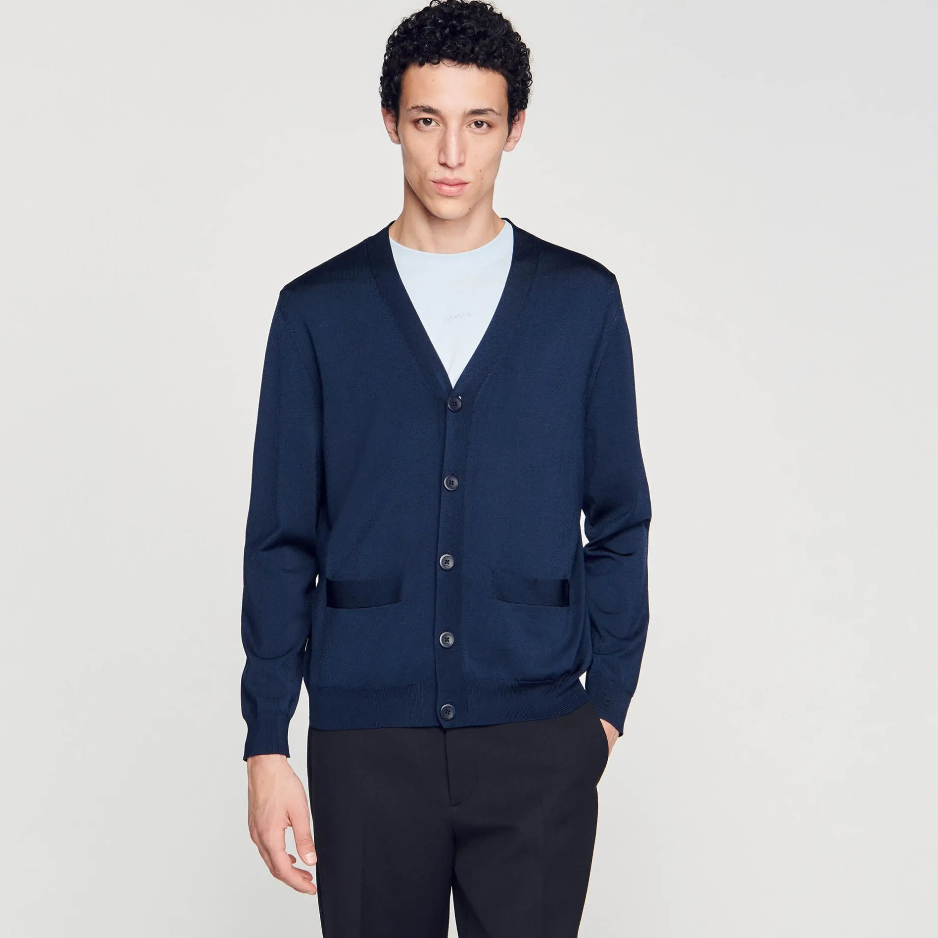 Homme SANDRO Cardigan En Maille