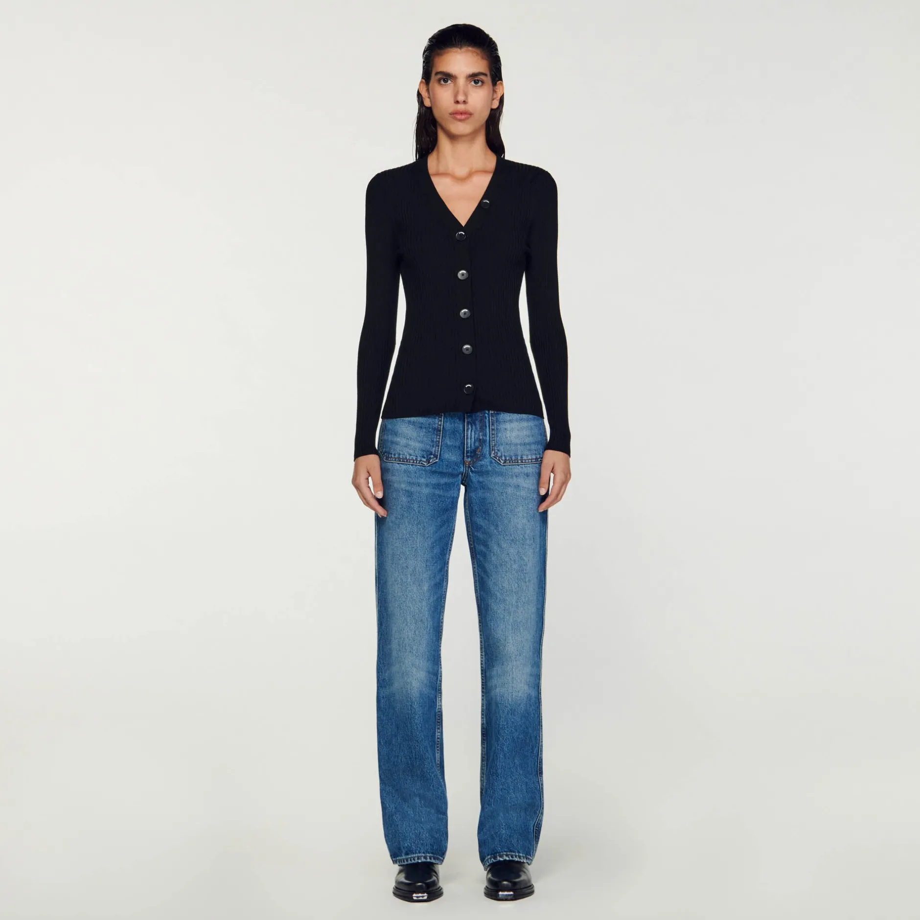 Femme SANDRO Cardigan En Viscose Certifiée