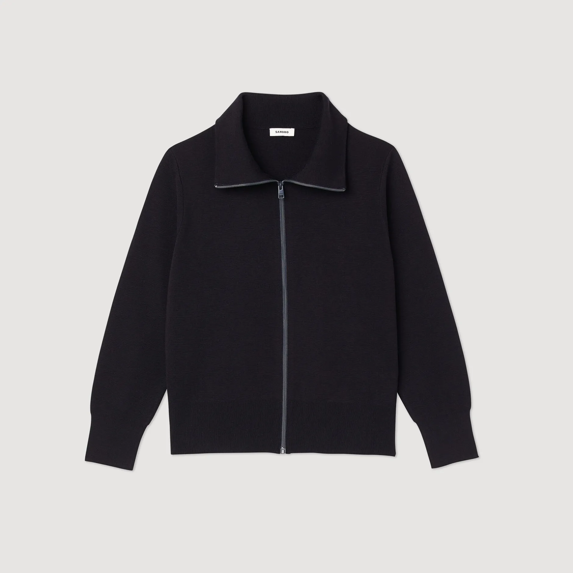 Homme SANDRO Cardigan Zippé En Laine