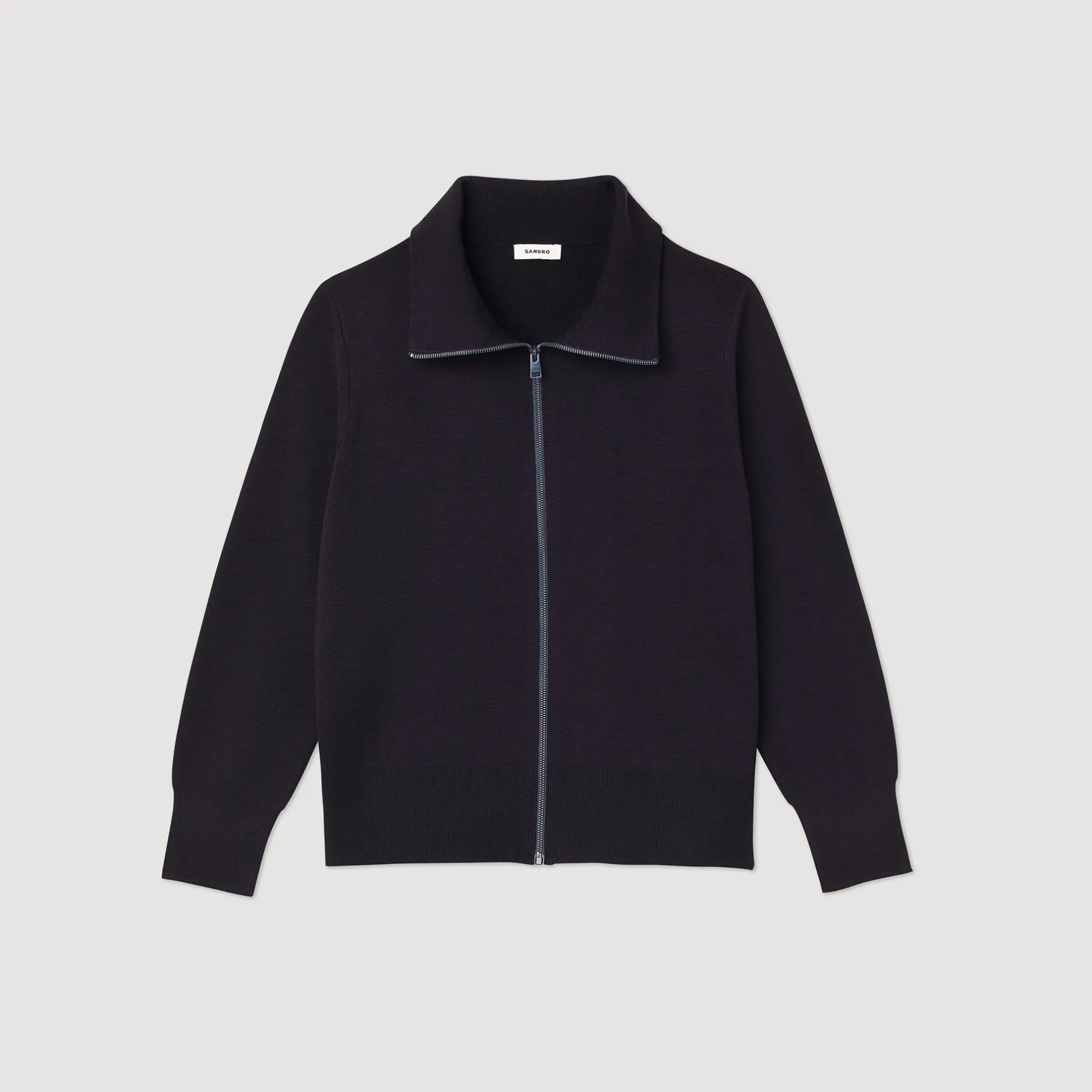 Homme SANDRO Cardigan Zippé En Laine