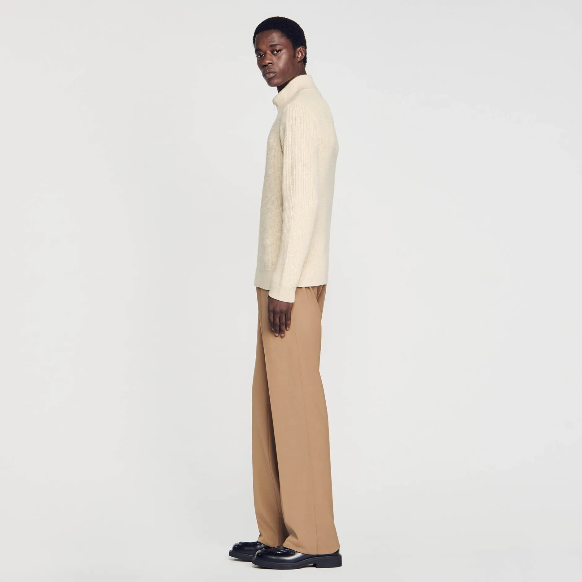 Homme SANDRO Cardigan Zippé En Maille