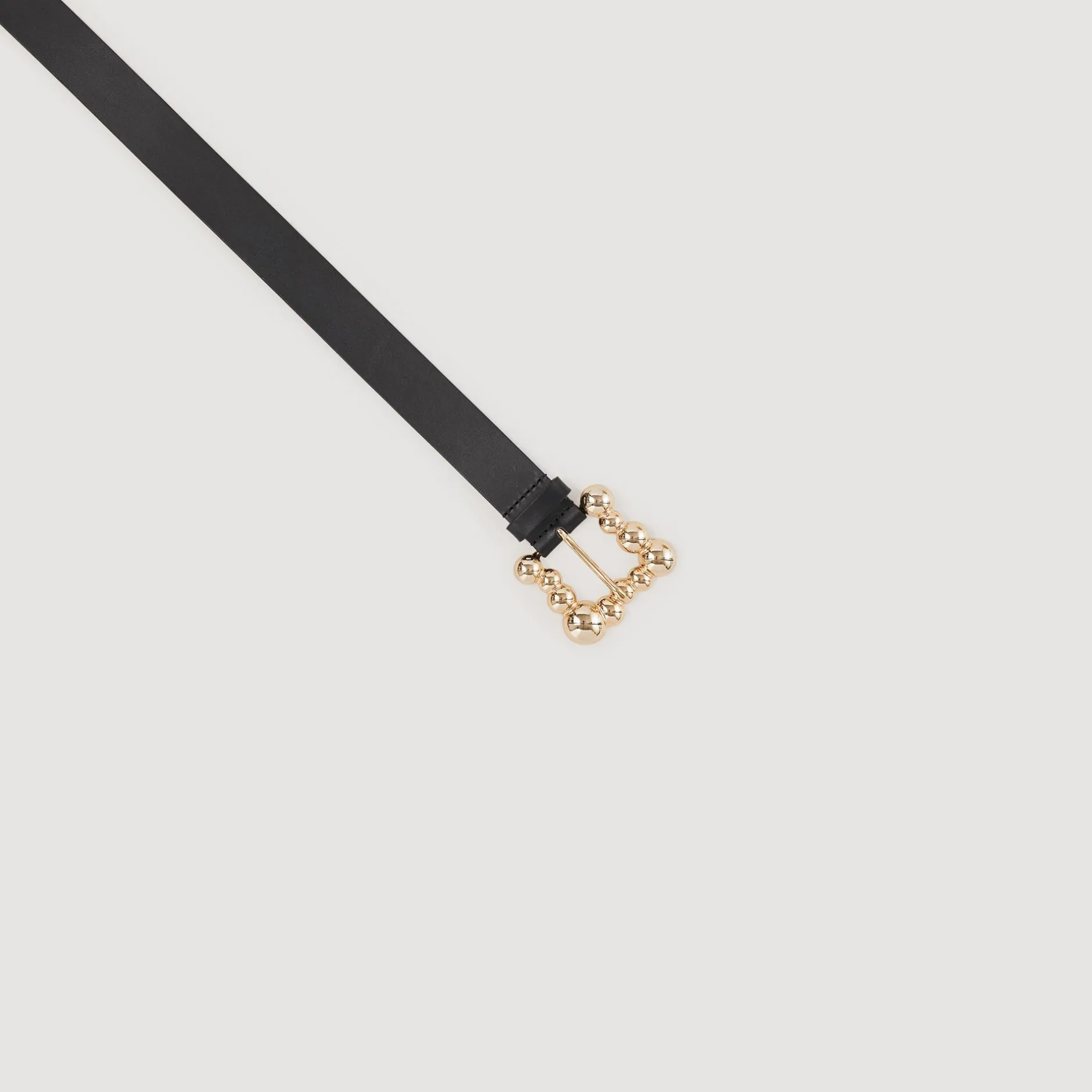 Femme SANDRO Ceinture Large En Cuir Et Boucle Carrée