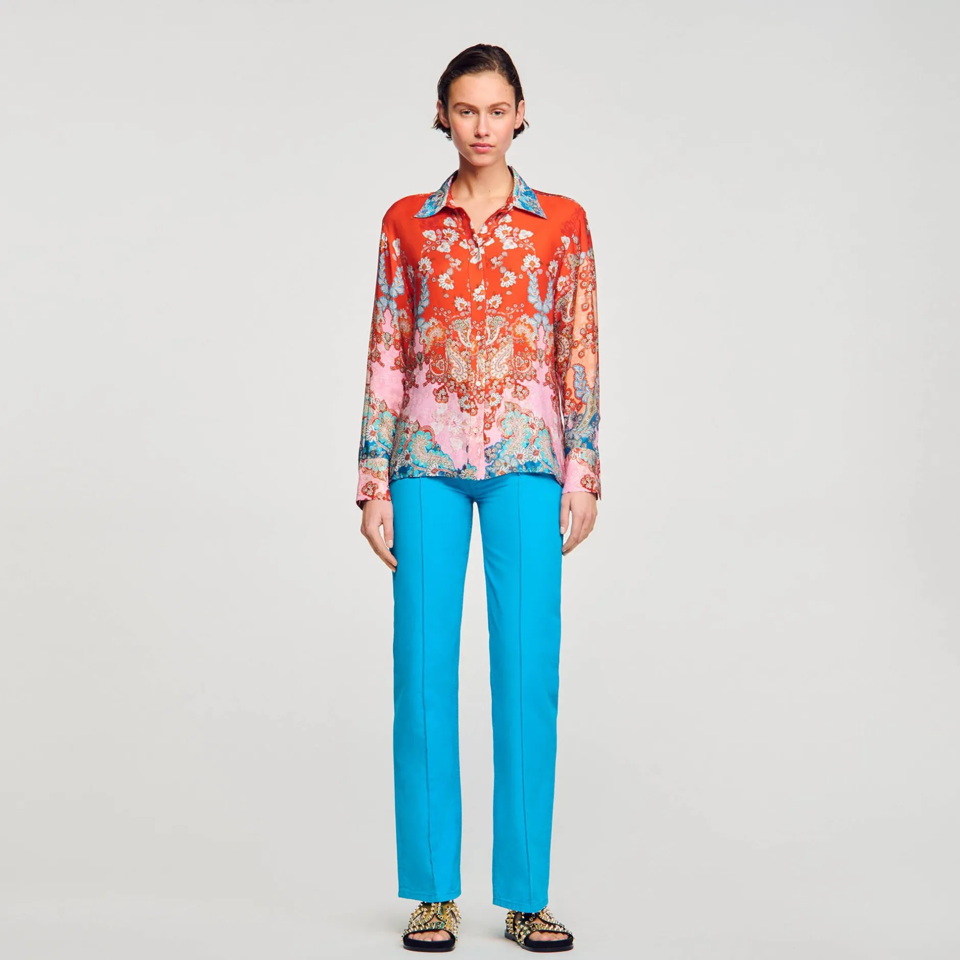 Femme SANDRO Chemise Imprimée