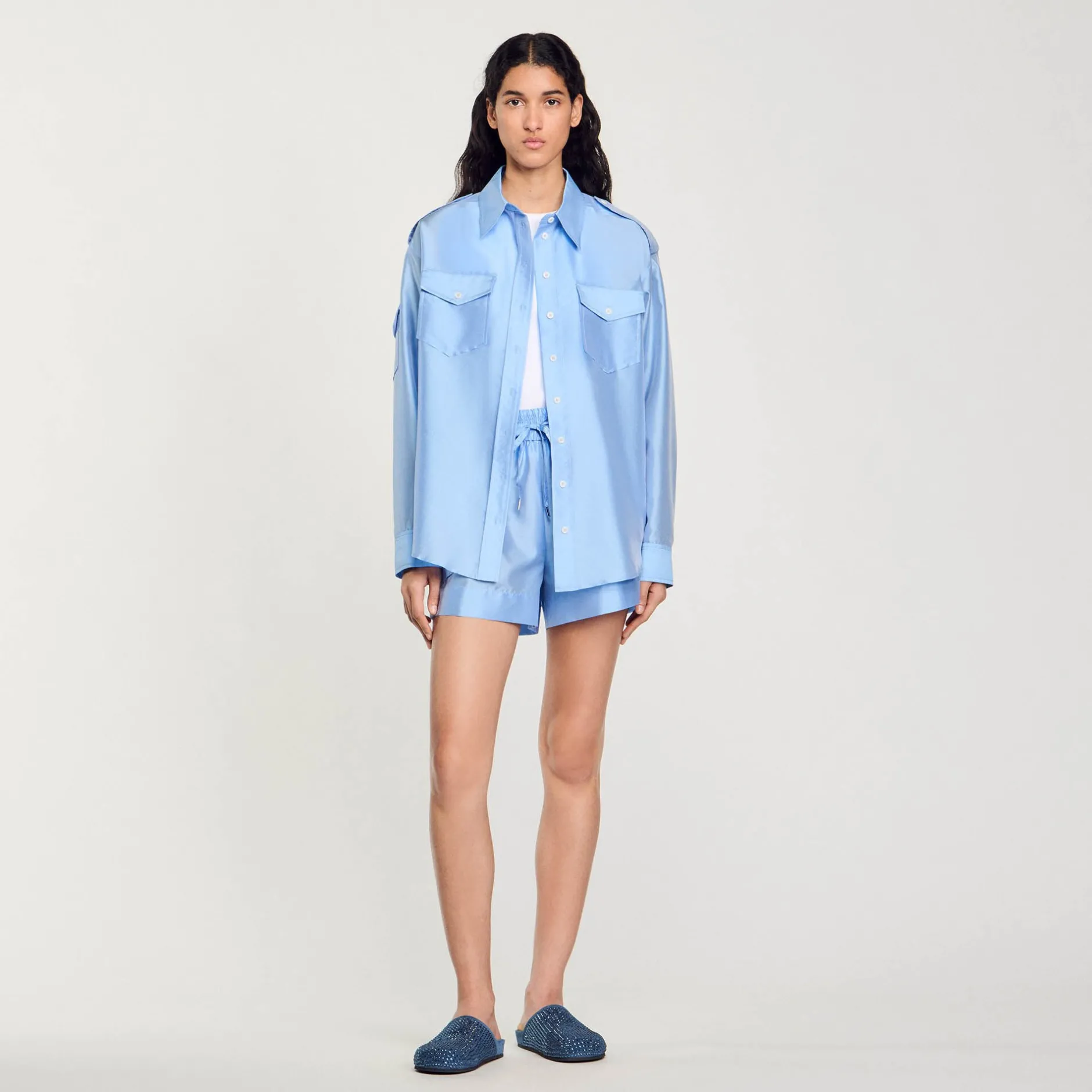 Femme SANDRO Chemise Large Satinée