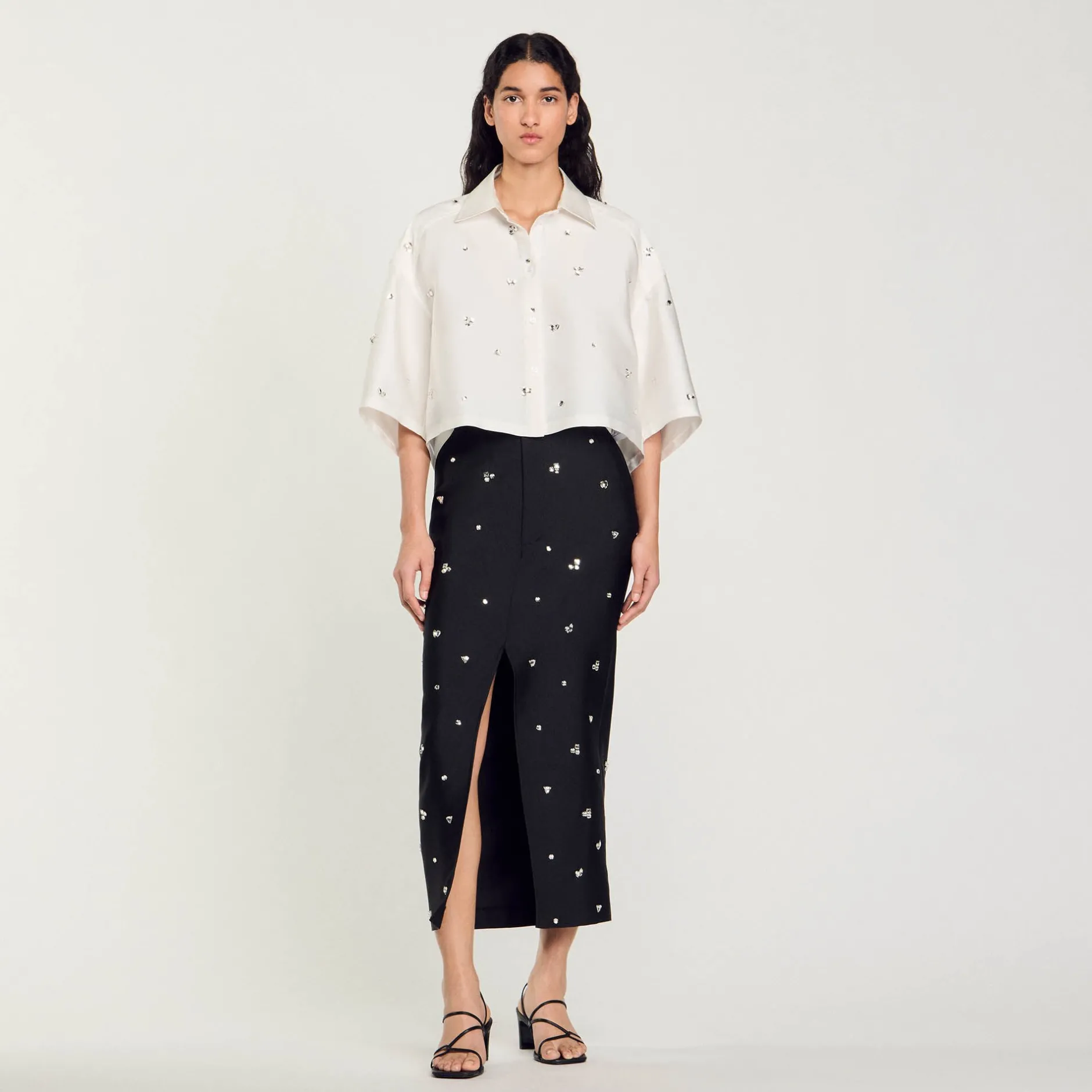 Femme SANDRO Chemise Ornée De Strass