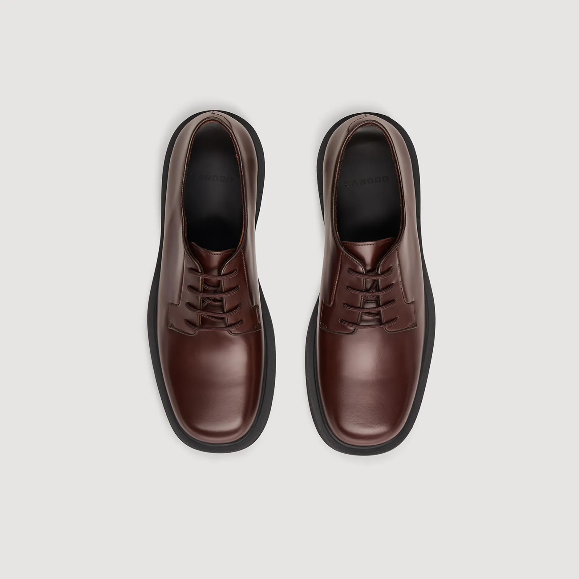 Homme SANDRO Derbies En Cuir Glacé