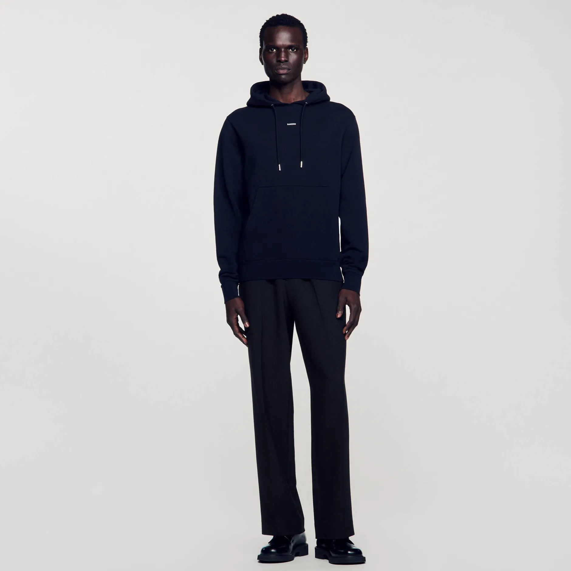 Femme/Homme SANDRO Hoodie Homme Brodé En Coton Biologique