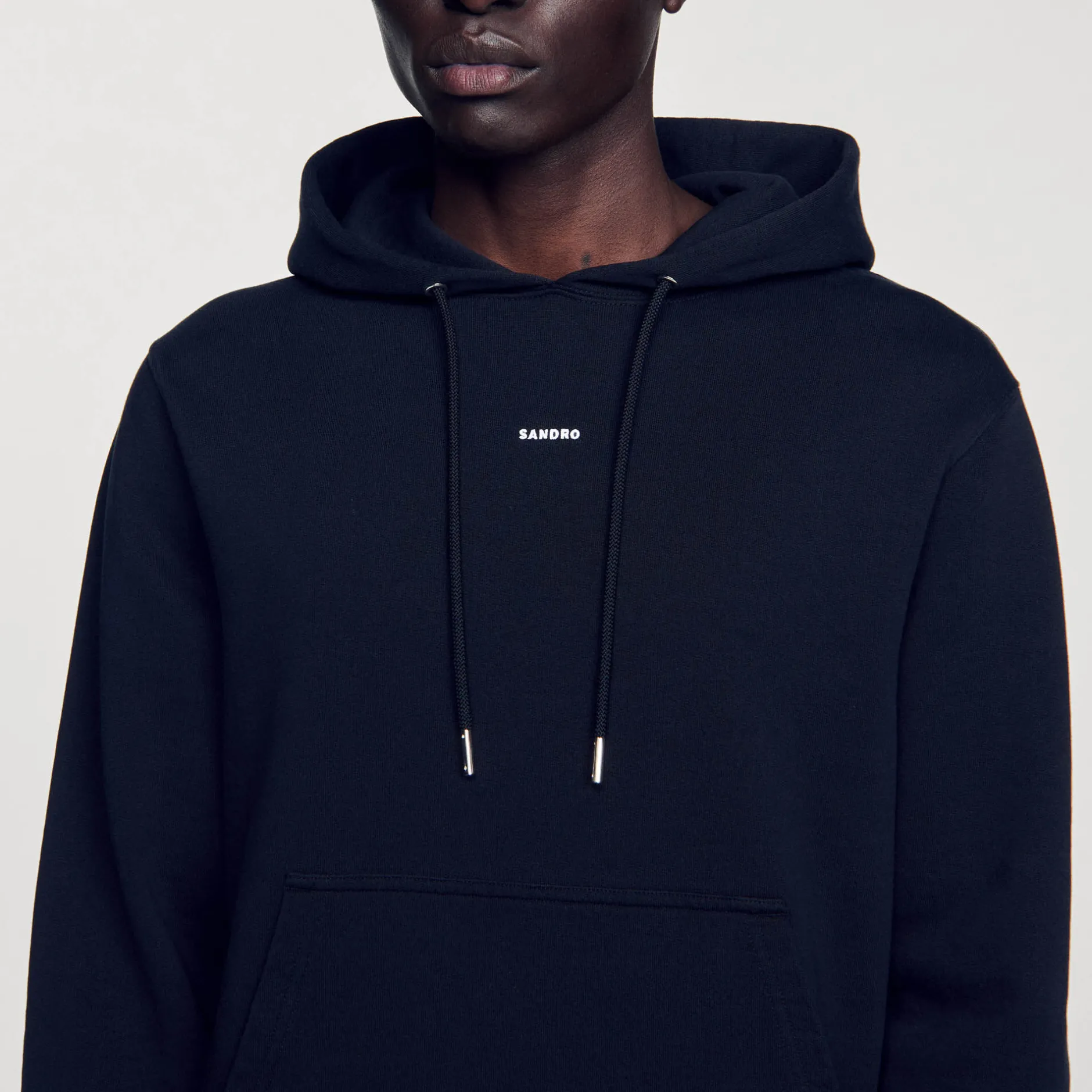 Femme/Homme SANDRO Hoodie Homme Brodé En Coton Biologique