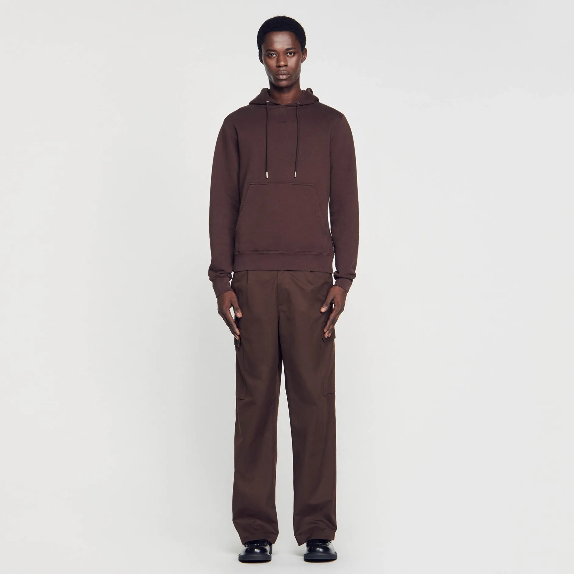 Femme/Homme SANDRO Hoodie Homme Brodé En Coton Biologique