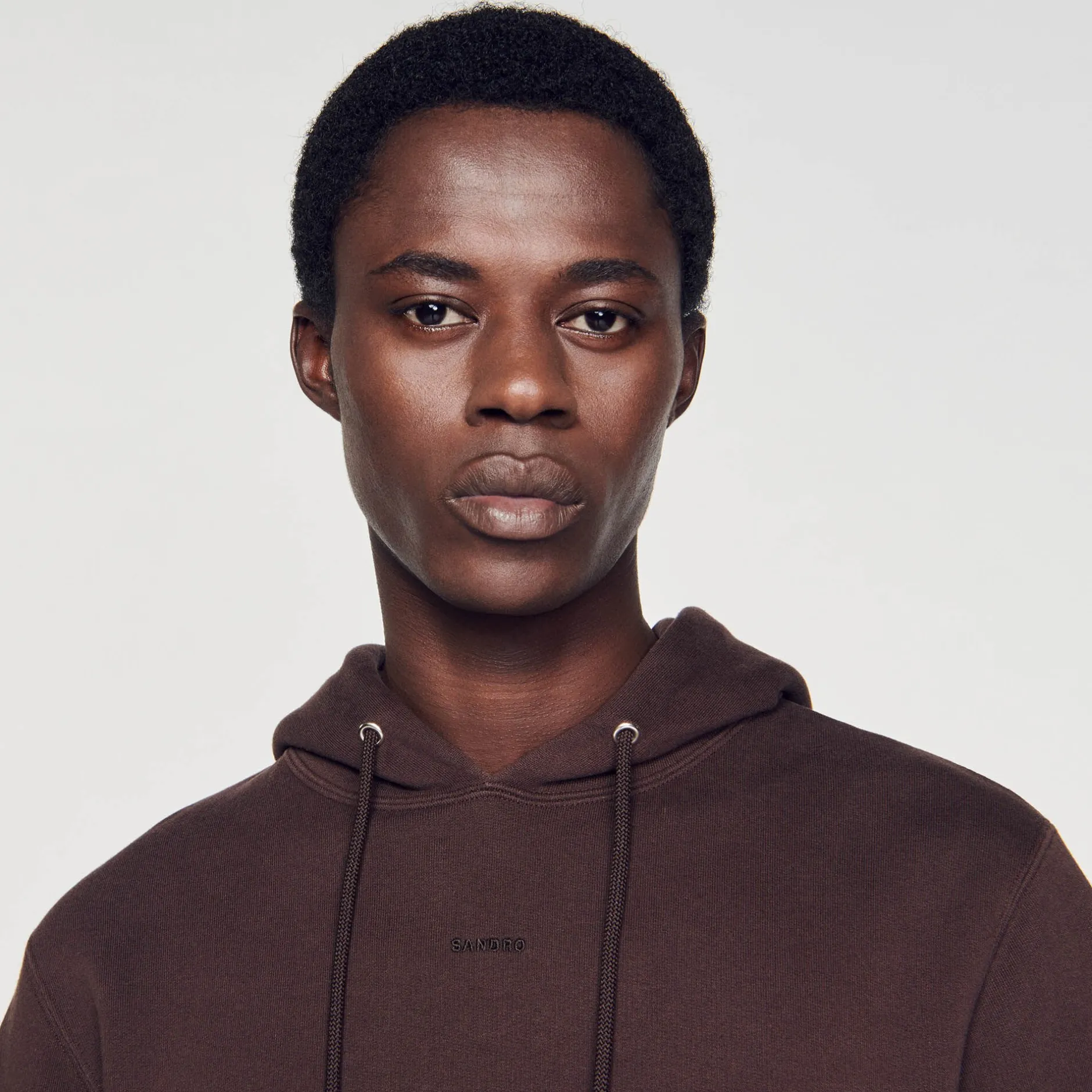 Femme/Homme SANDRO Hoodie Homme Brodé En Coton Biologique