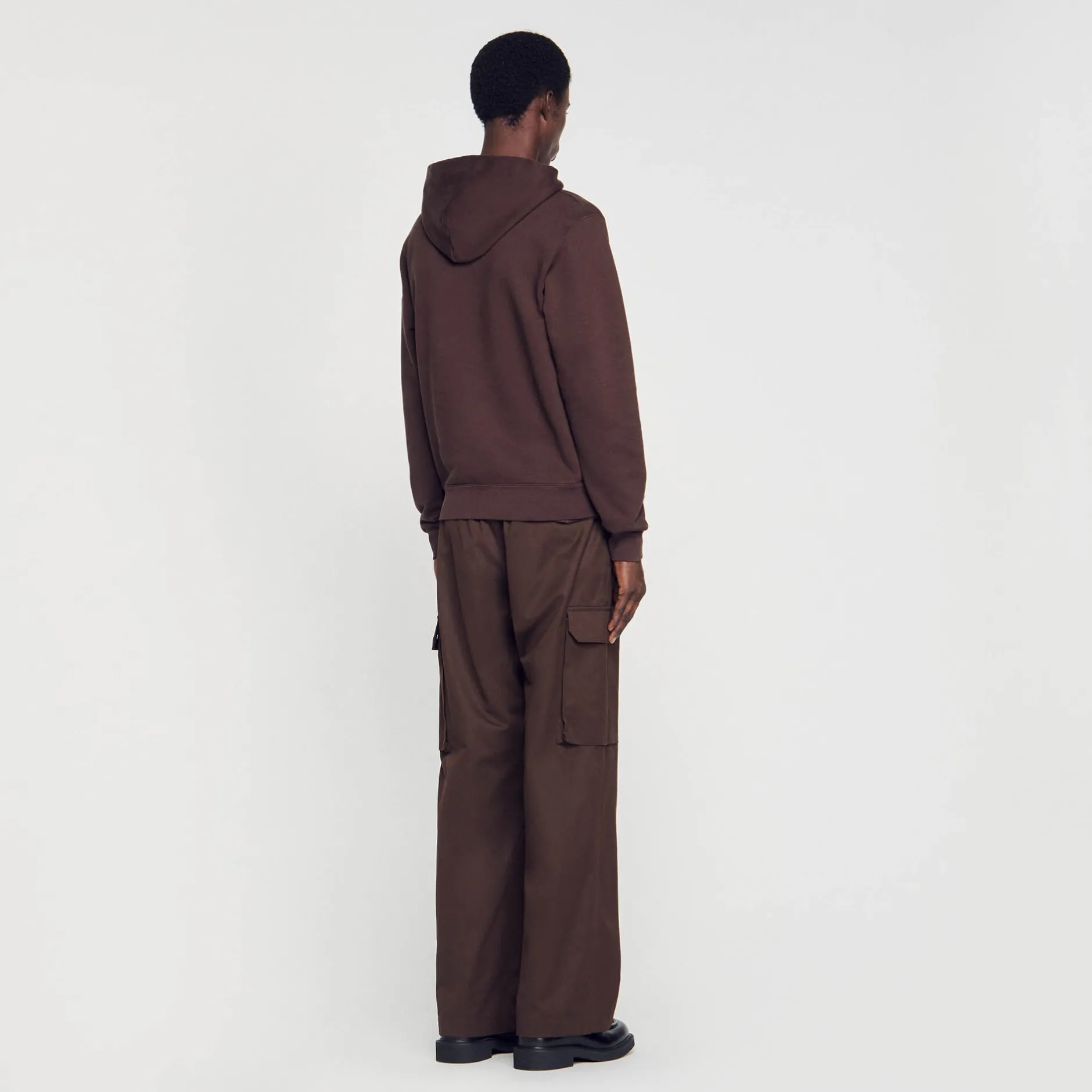 Femme/Homme SANDRO Hoodie Homme Brodé En Coton Biologique