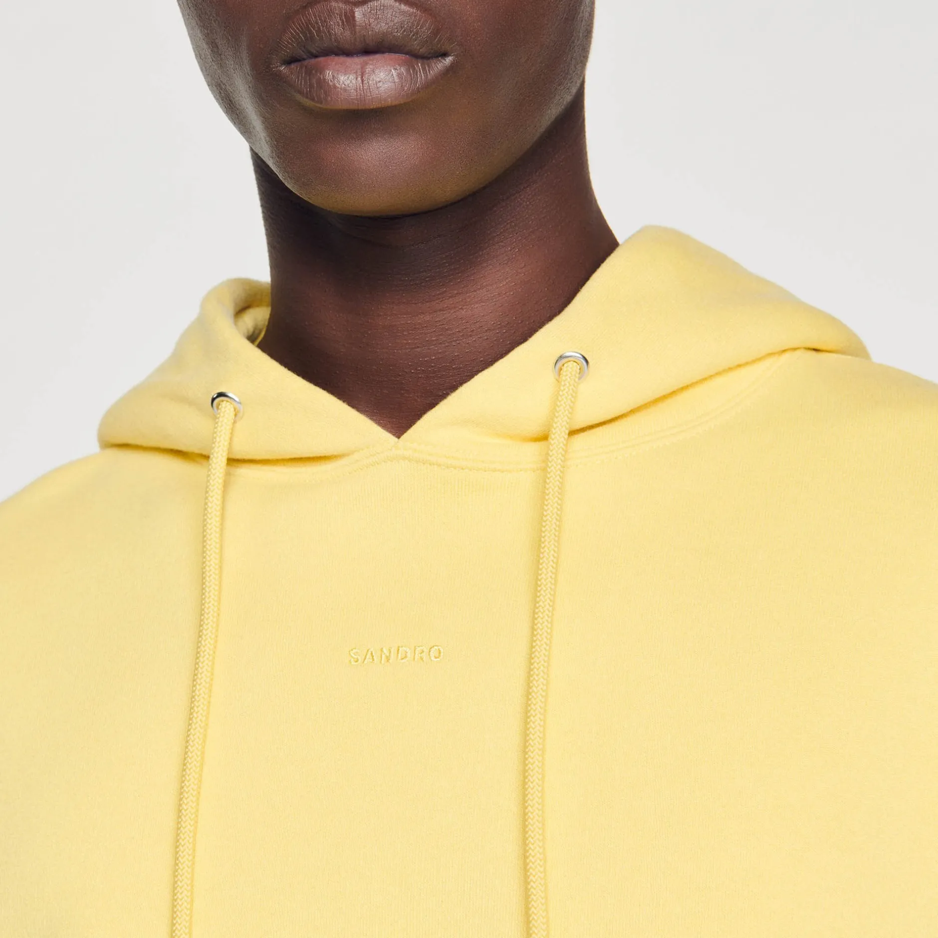 Femme/Homme SANDRO Hoodie Homme Brodé En Coton Biologique