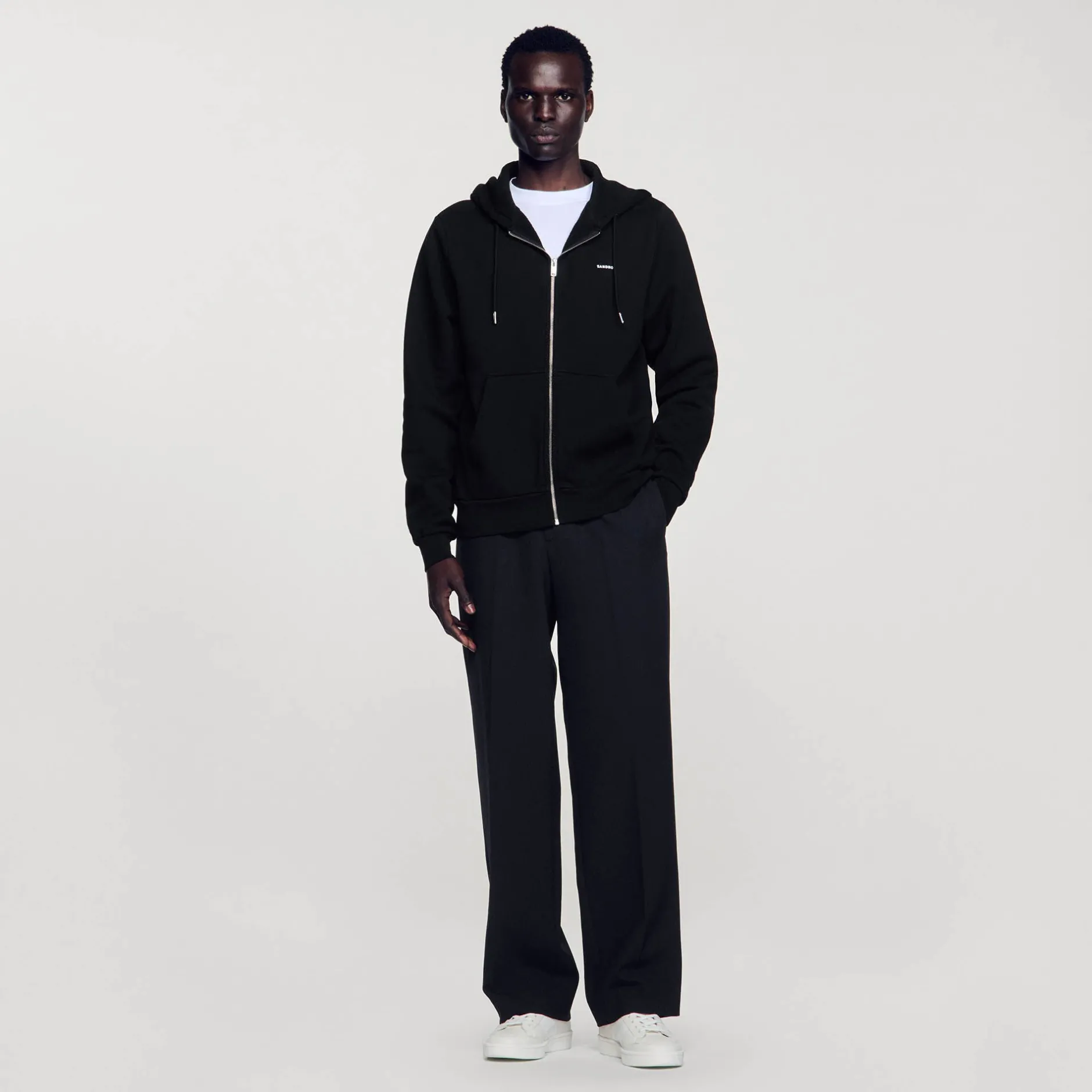 Homme SANDRO Hoodie Molletonné à Capuche