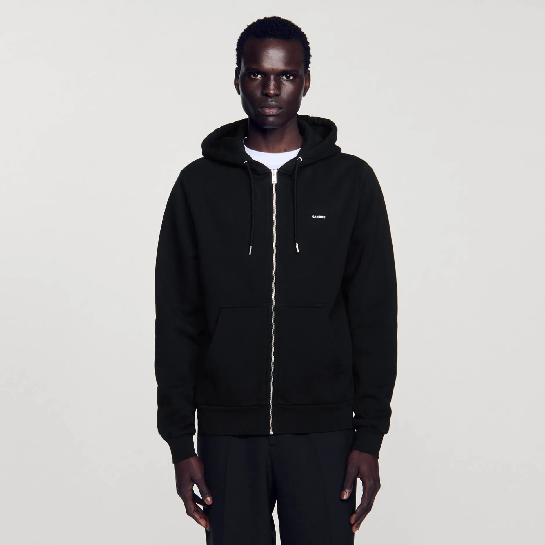 Homme SANDRO Hoodie Molletonné à Capuche