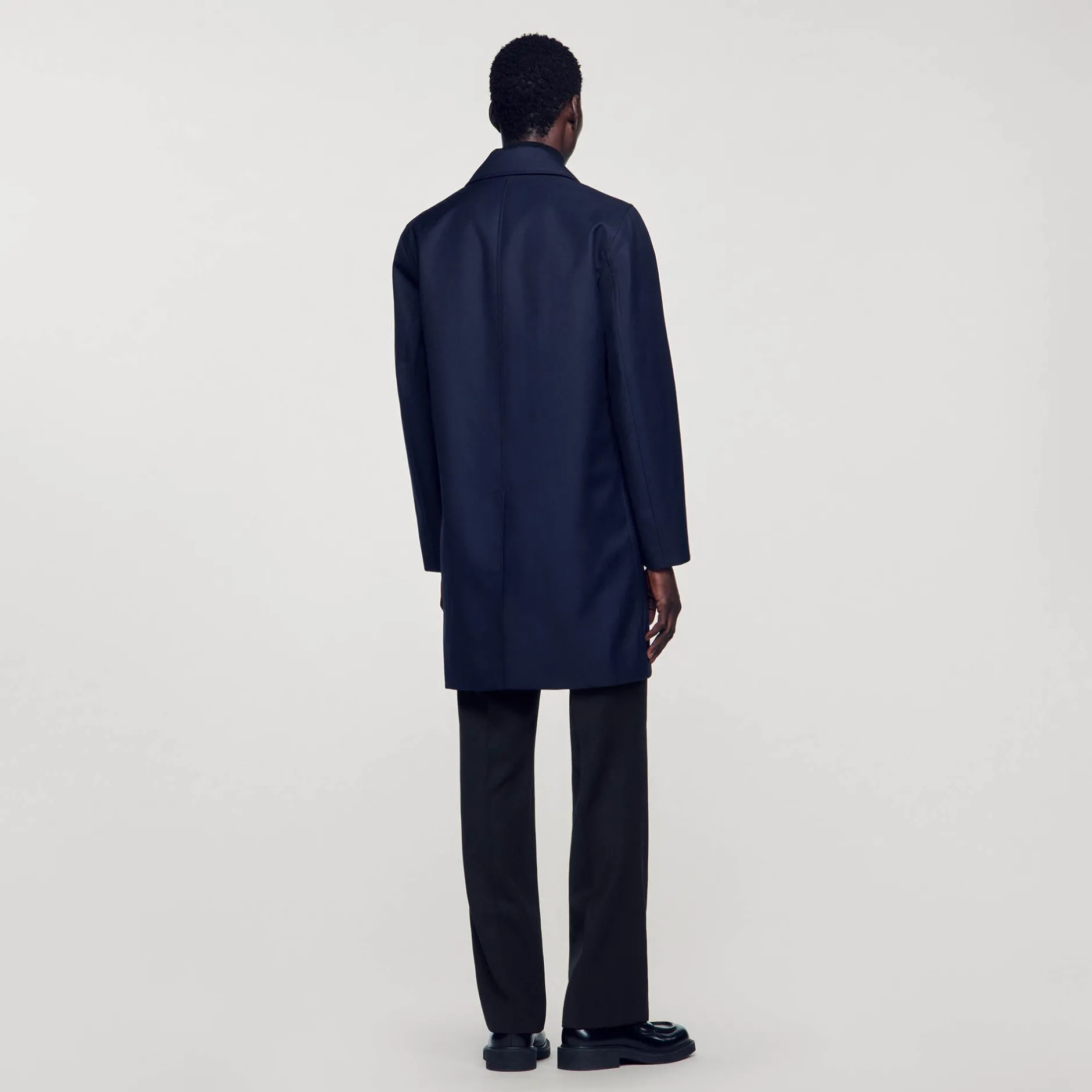 Homme SANDRO Imperméable Mac En Tissu Technique