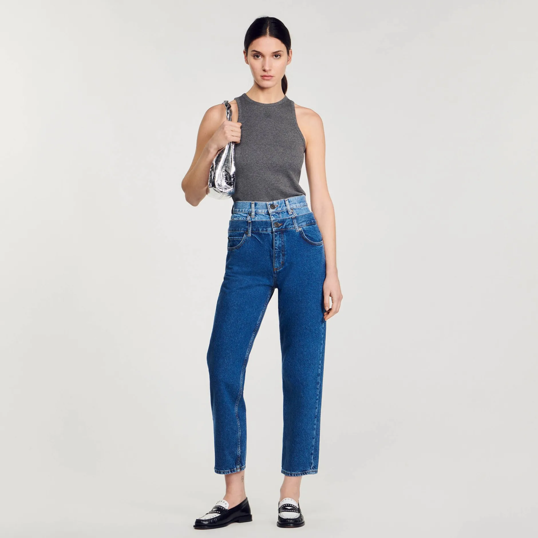 Femme SANDRO Jean Mom Double Ceinture