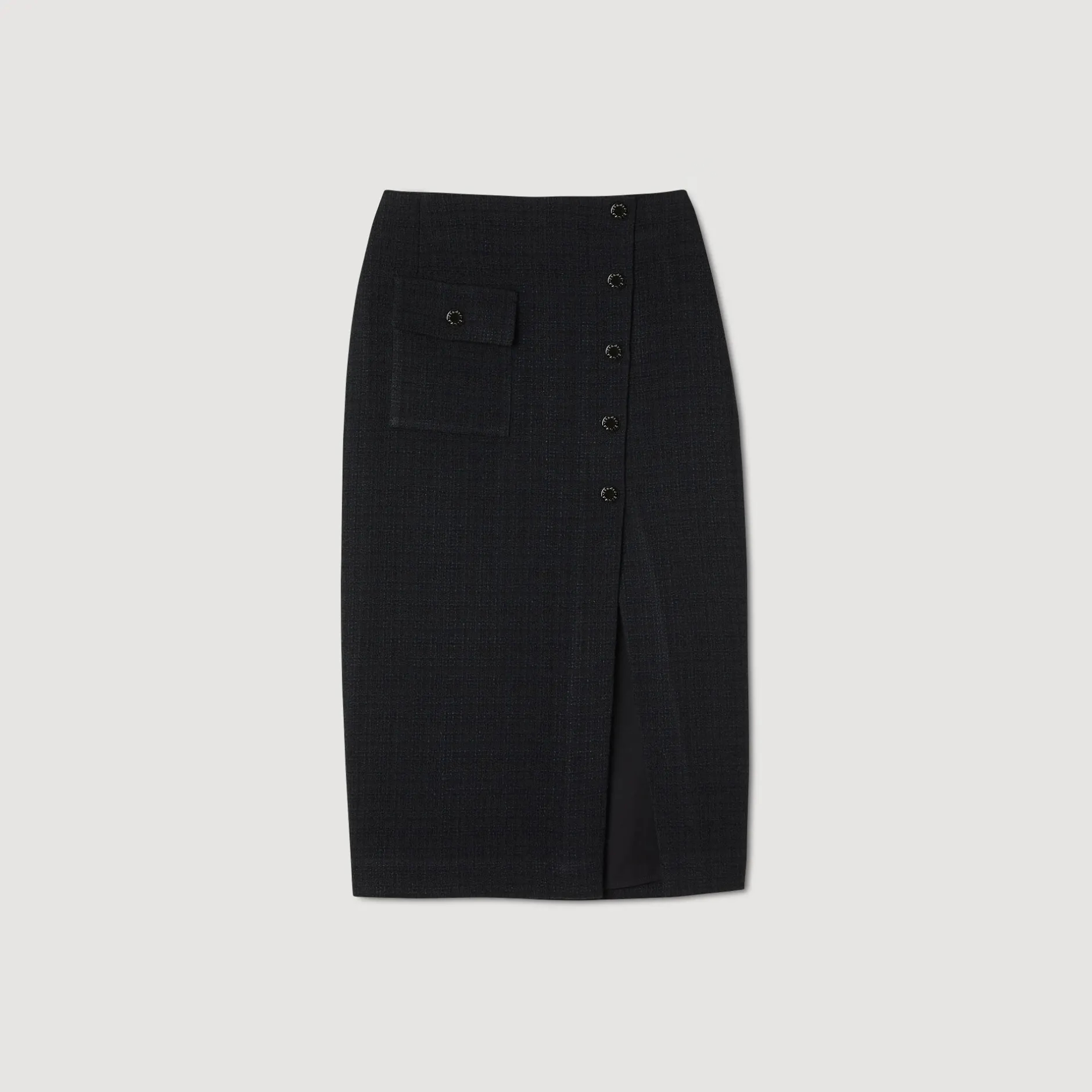 Femme SANDRO Jupe Midi En Tweed