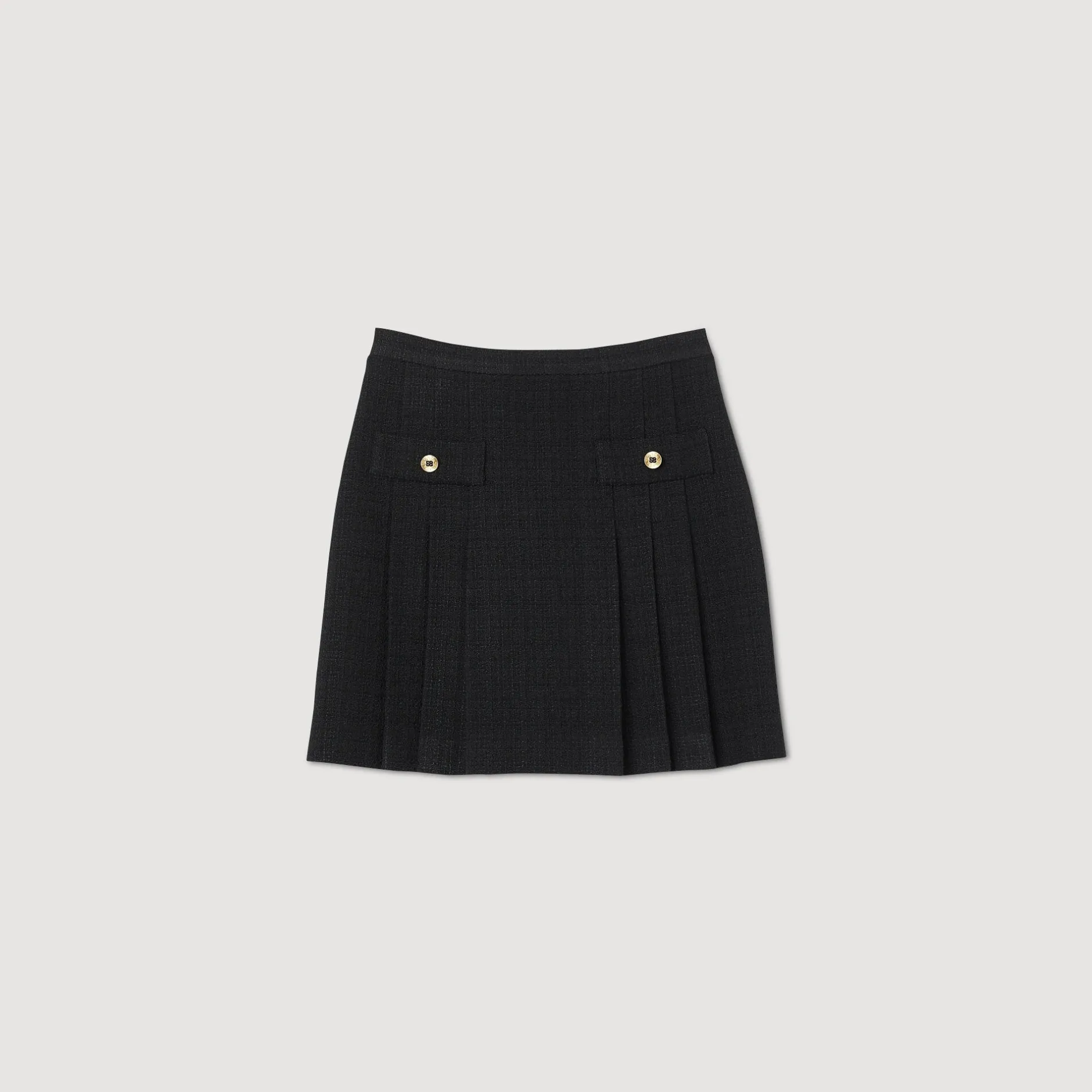 Femme SANDRO Jupe Plissée En Tweed
