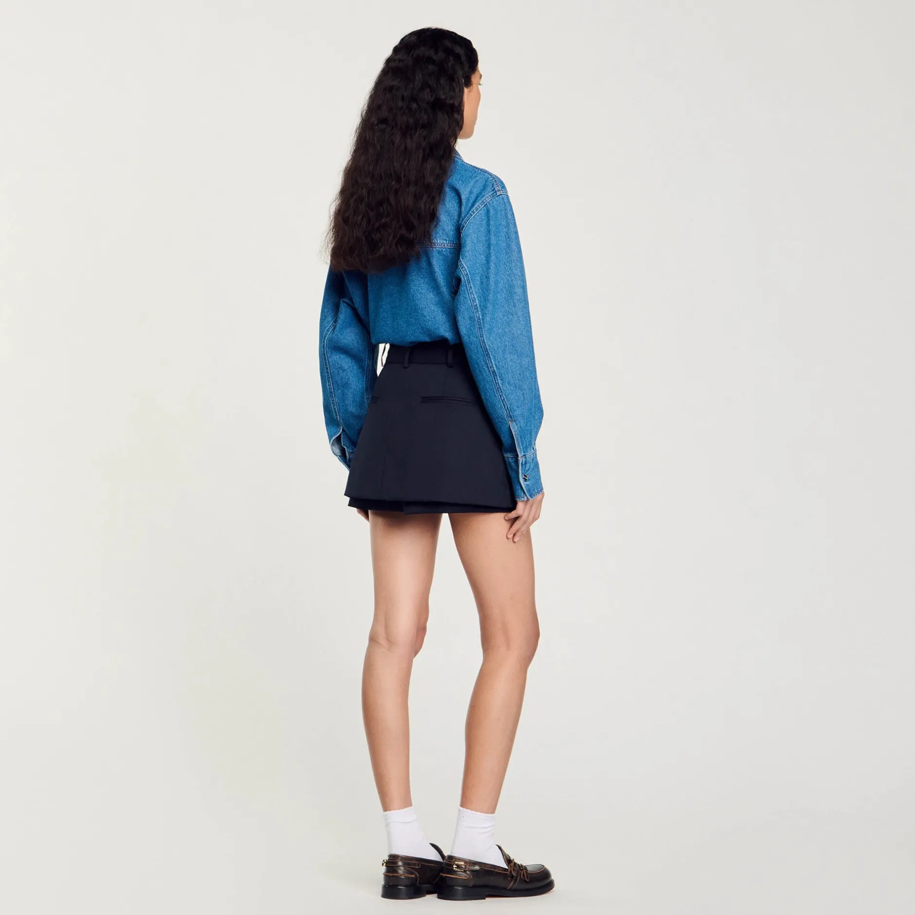 Femme SANDRO Jupe Short à Passants Fantaisie