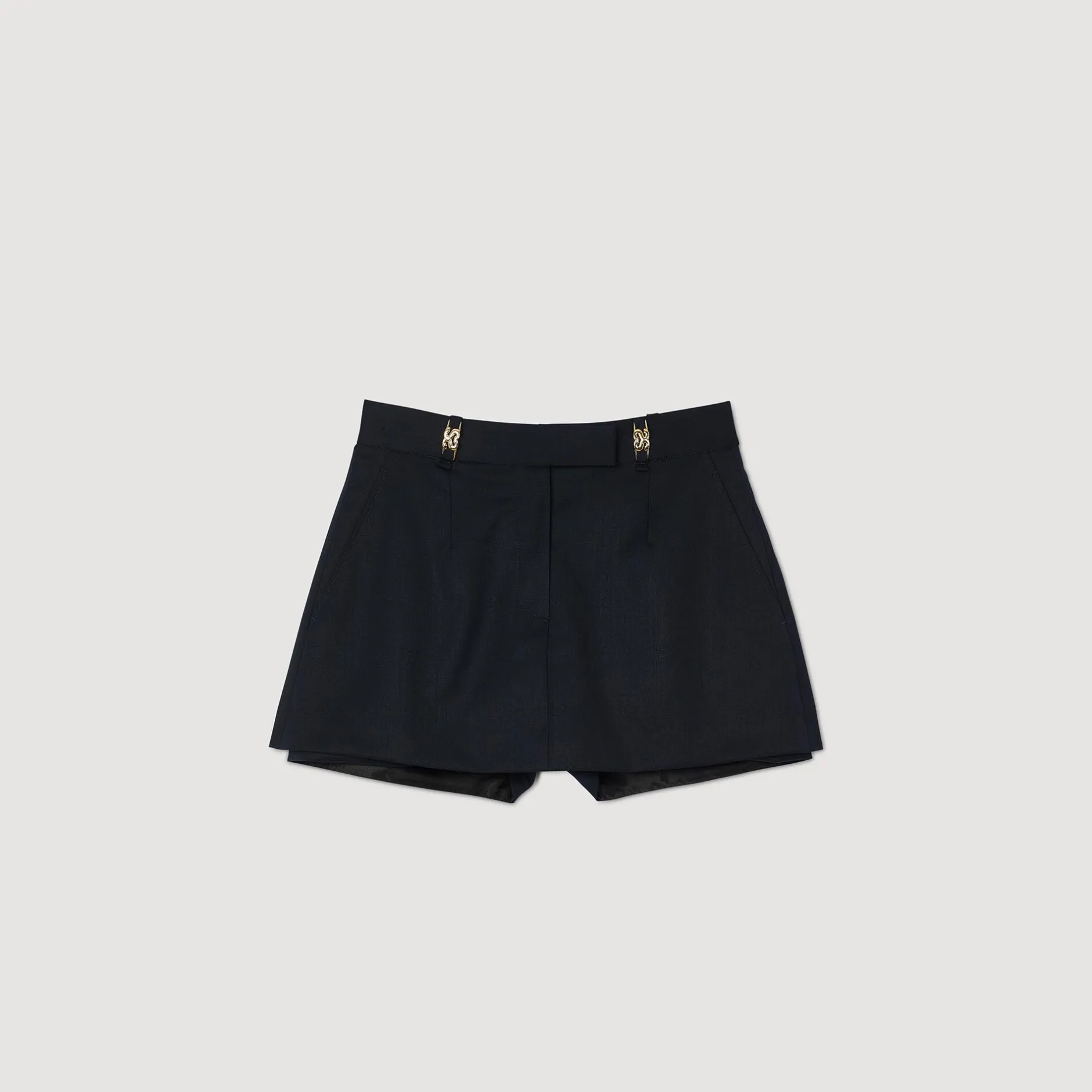 Femme SANDRO Jupe Short à Passants Fantaisie
