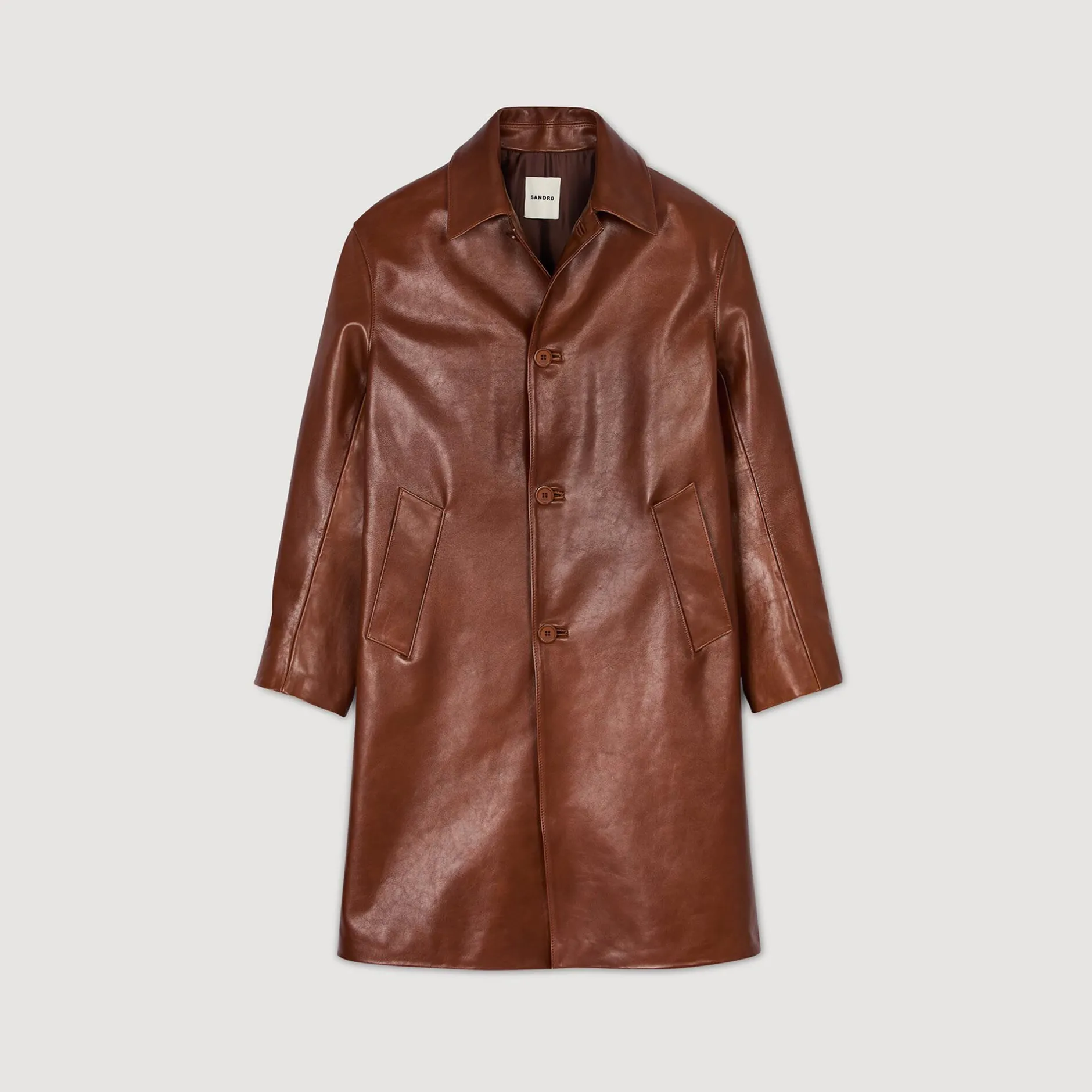 Homme SANDRO Mac En Cuir