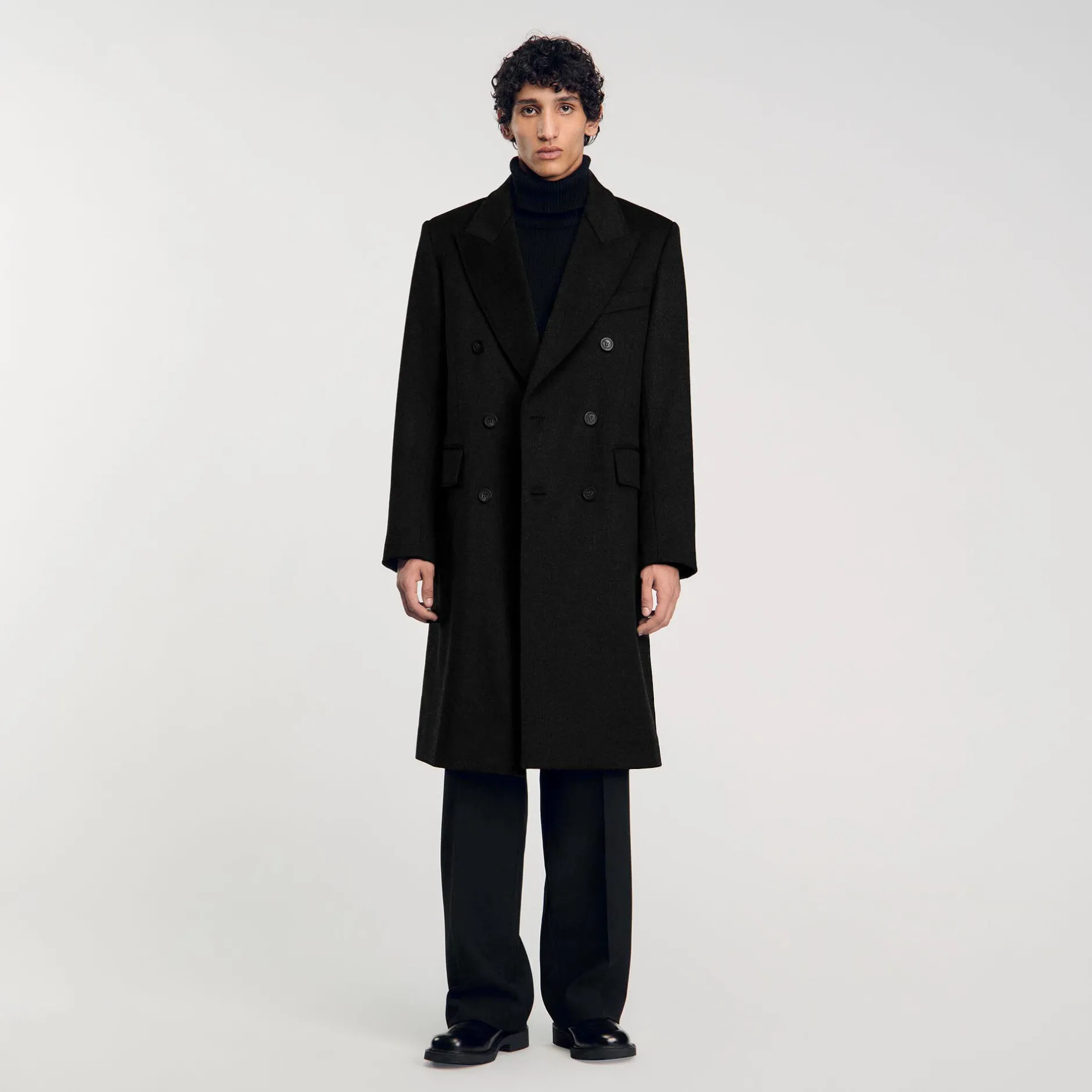 Homme SANDRO Manteau 3/4 Croisé
