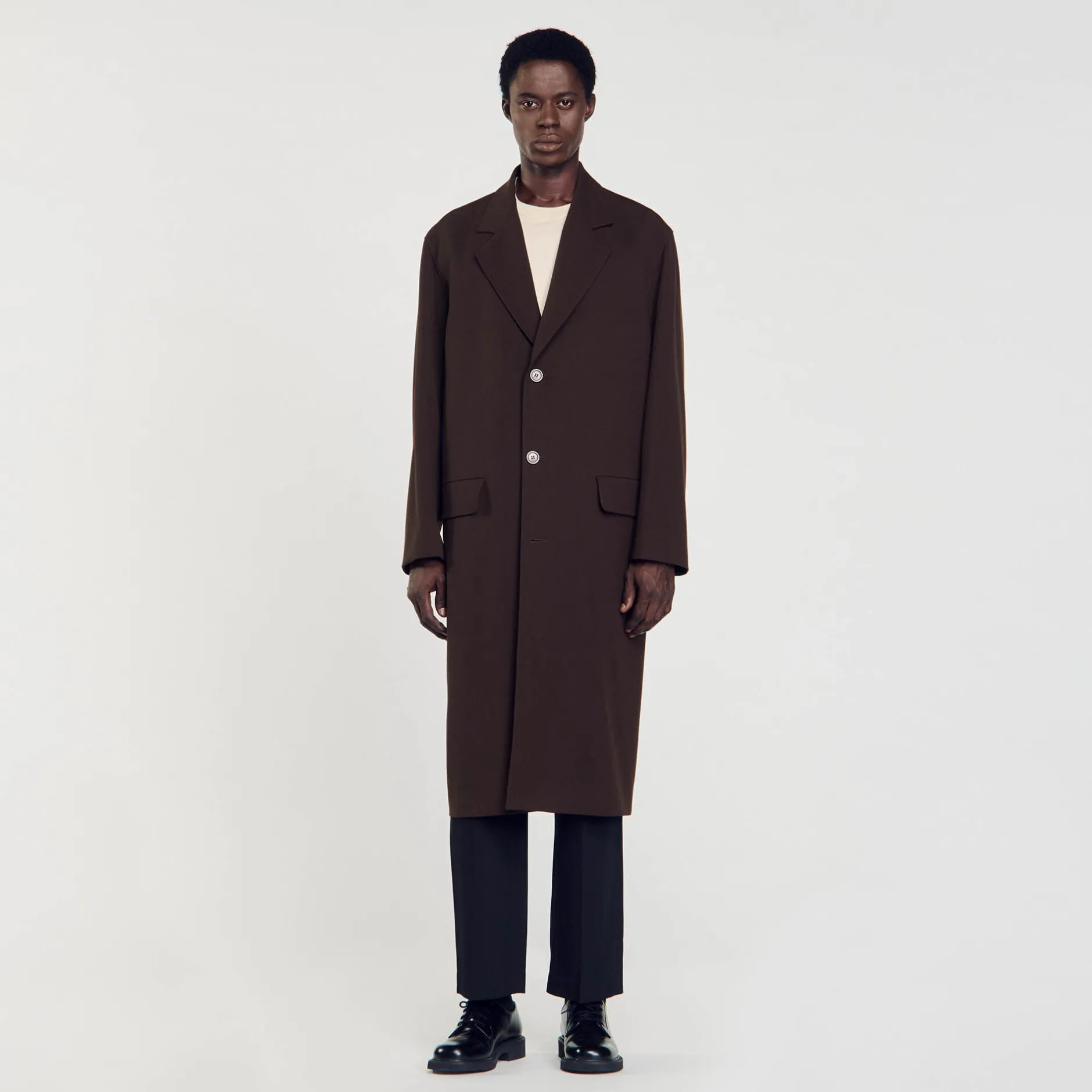 Homme SANDRO Manteau En Laine