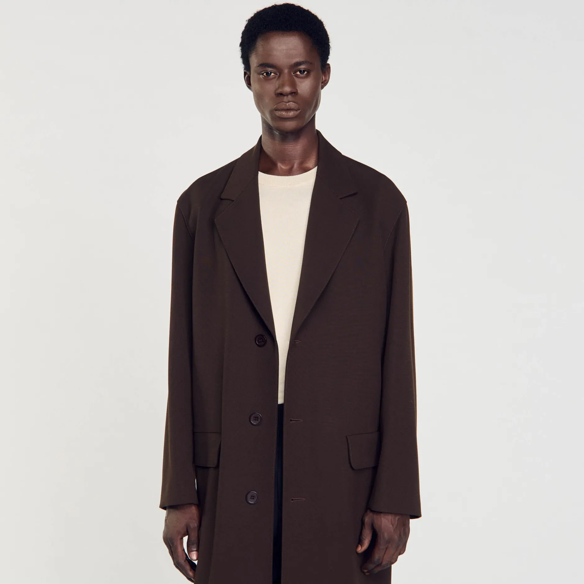 Homme SANDRO Manteau En Laine