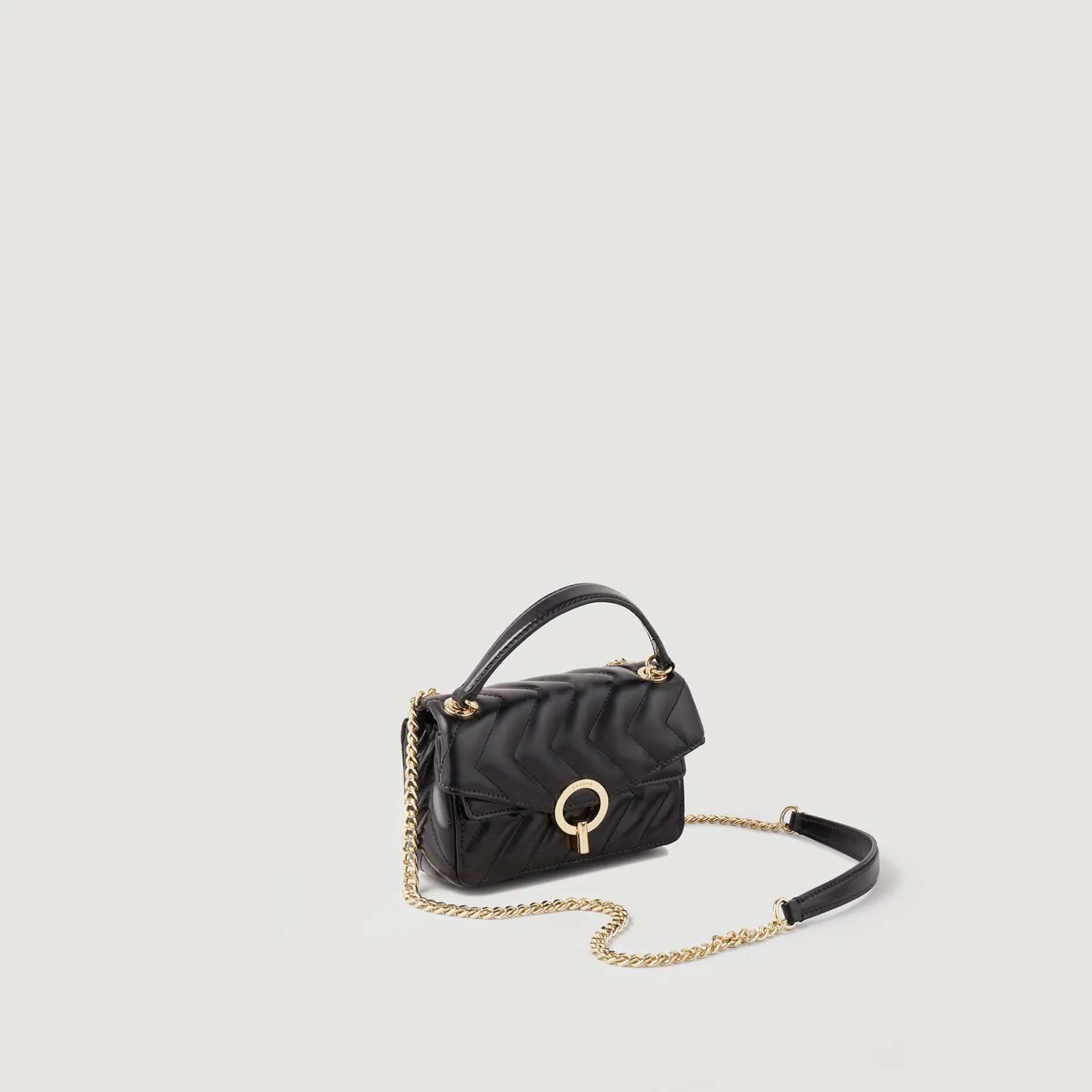 Femme SANDRO Mini Sac Yza En Cuir Lisse