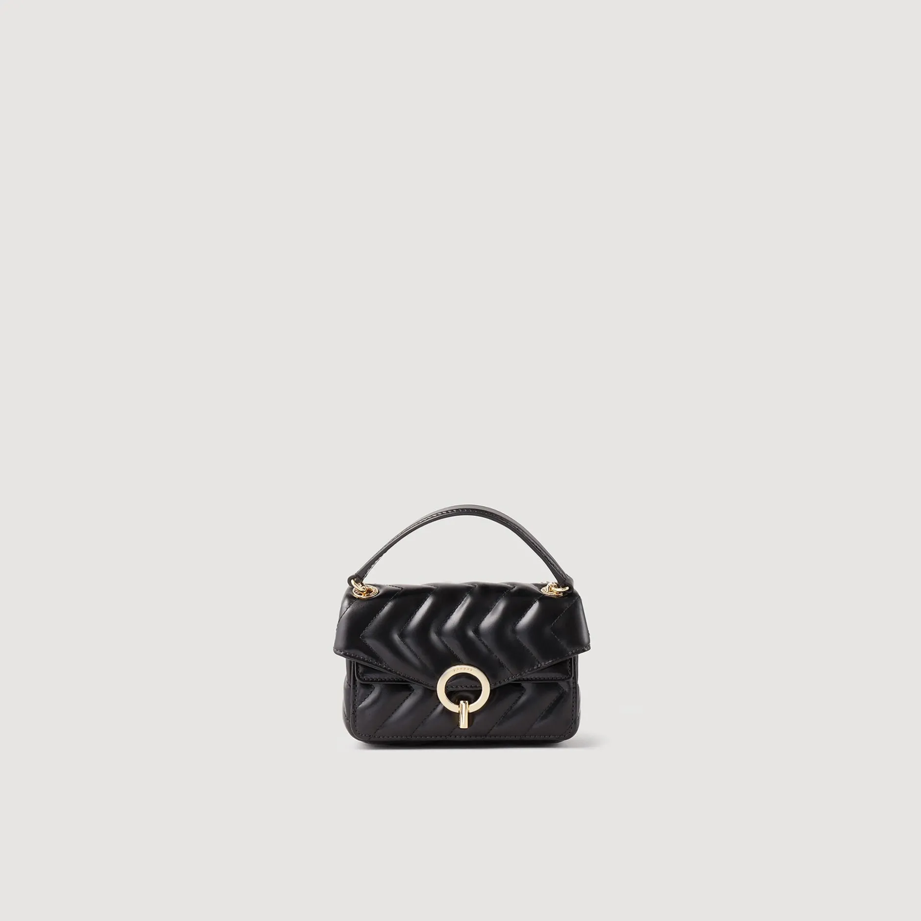 Femme SANDRO Mini Sac Yza En Cuir Lisse