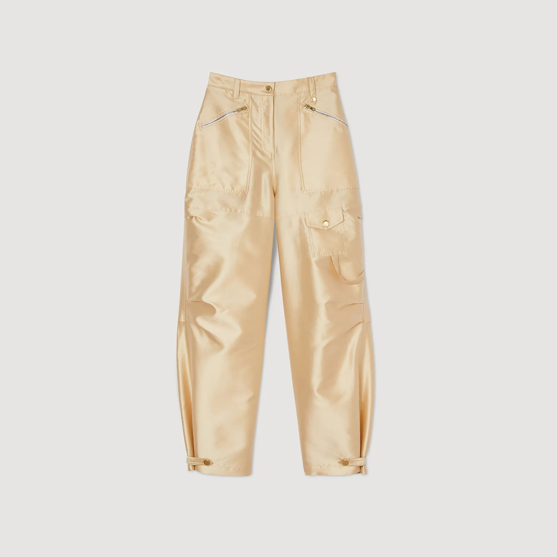 Femme SANDRO Pantalon Cargo Satiné
