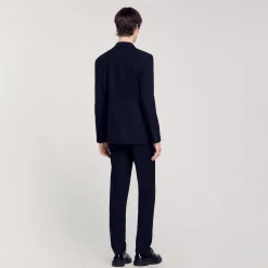 Homme SANDRO Pantalon De Costume En Laine
